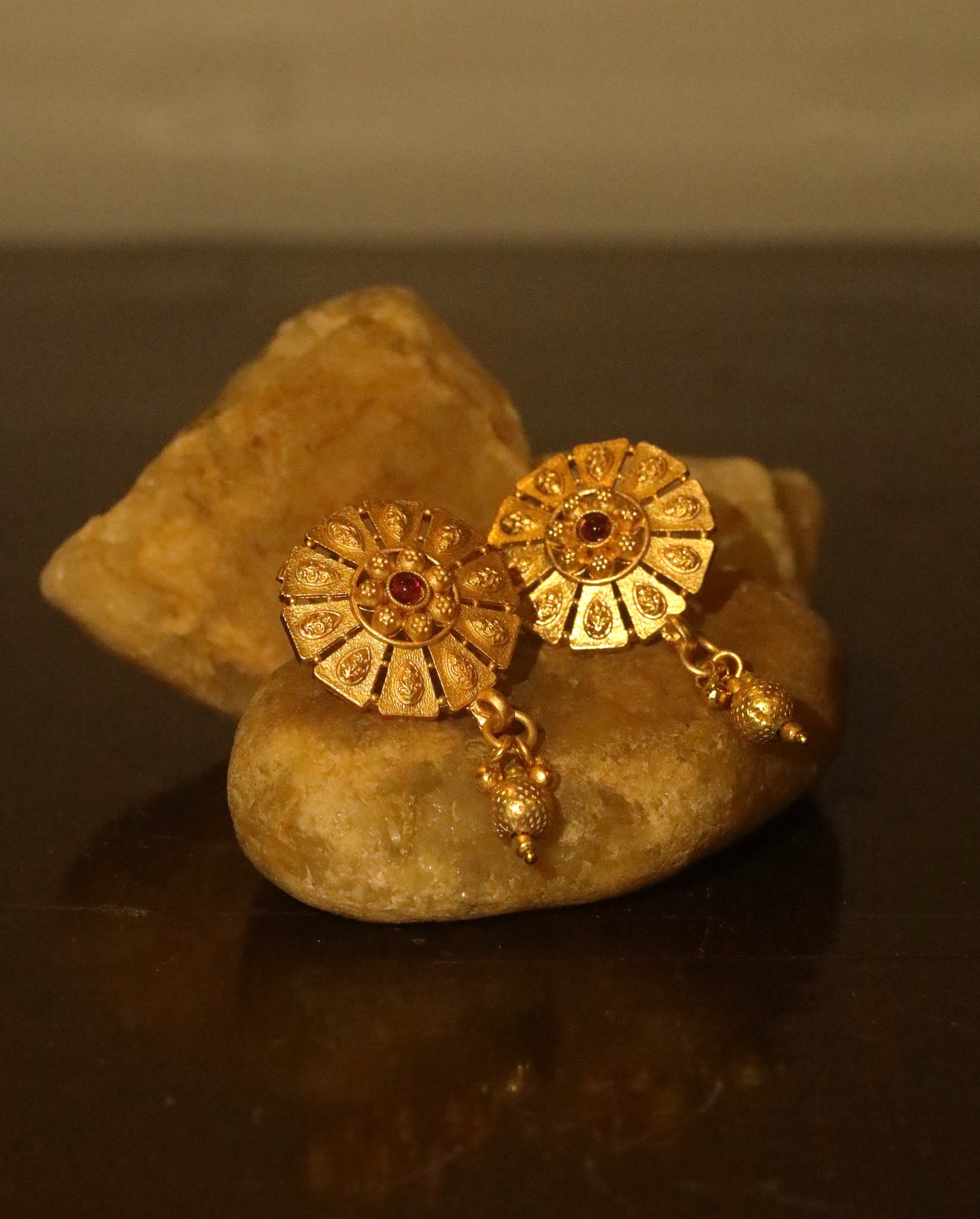 Gold Plated Thushi Pattern Necklace set