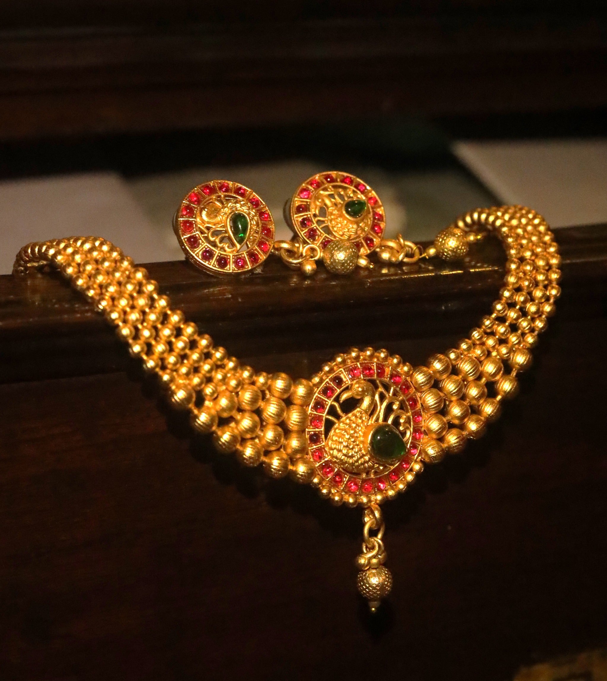 Antique Peacock Choker Set