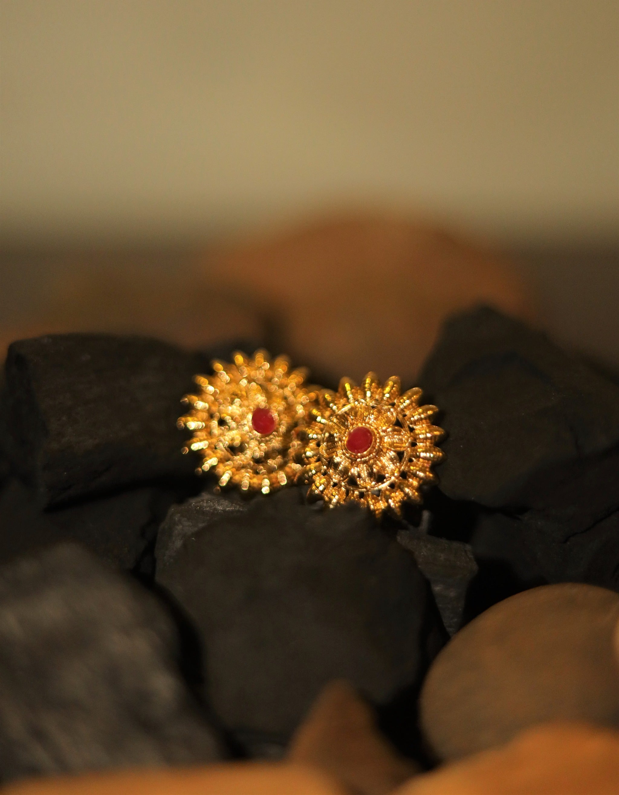 Gold Plated Floral Earrings