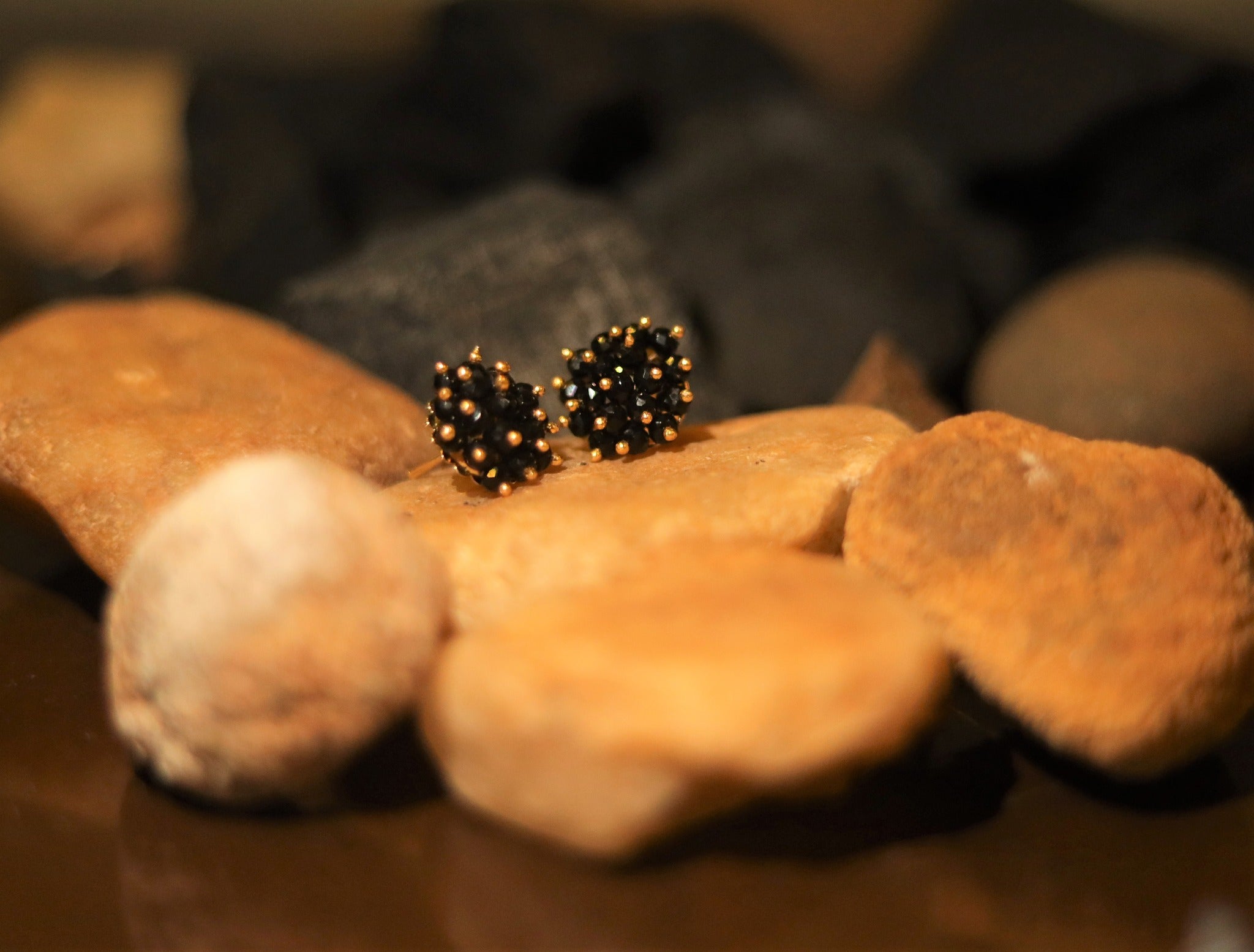 Black Beads Earrings