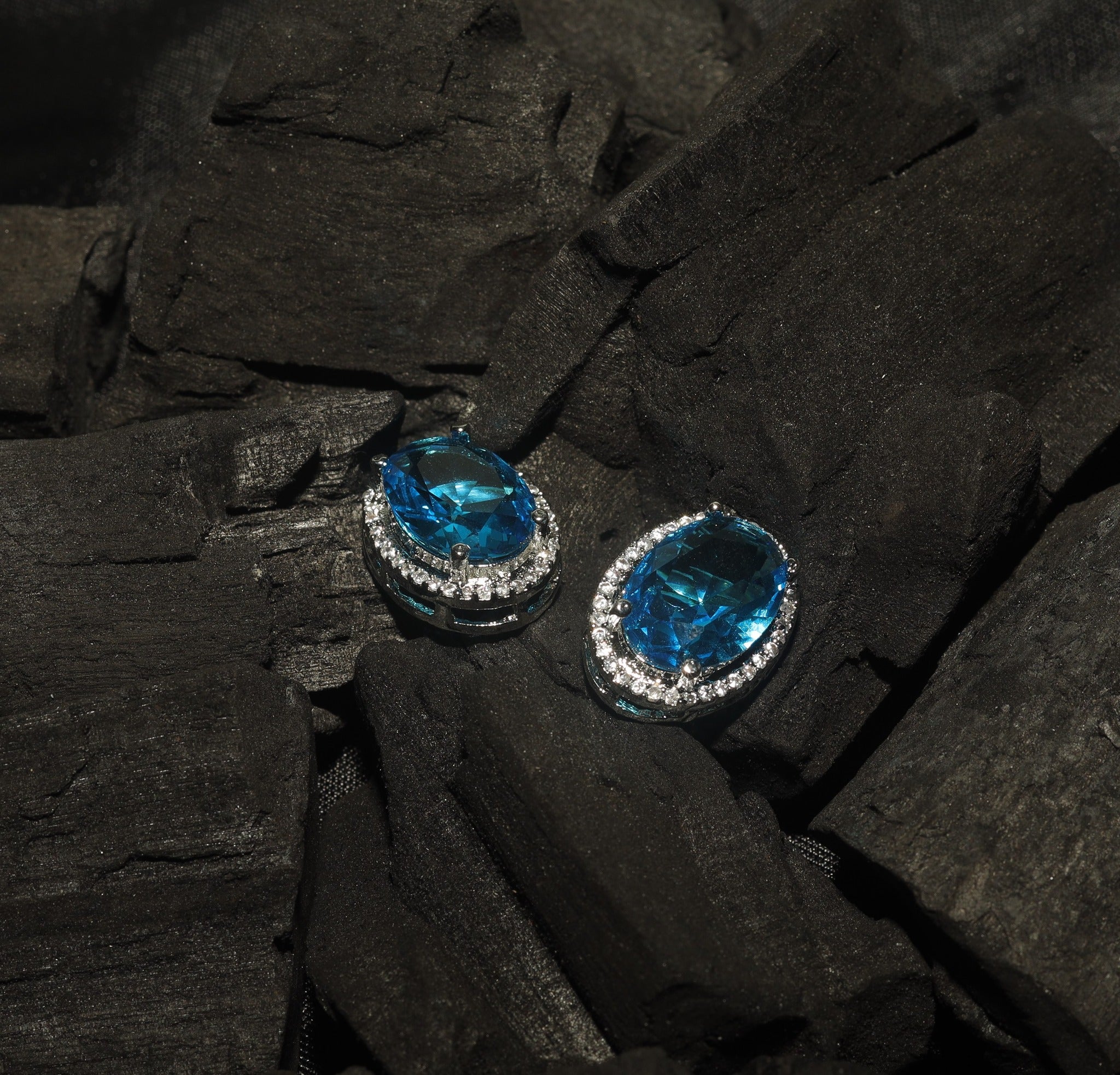 Crystal American Diamond Stud Earrings For Women