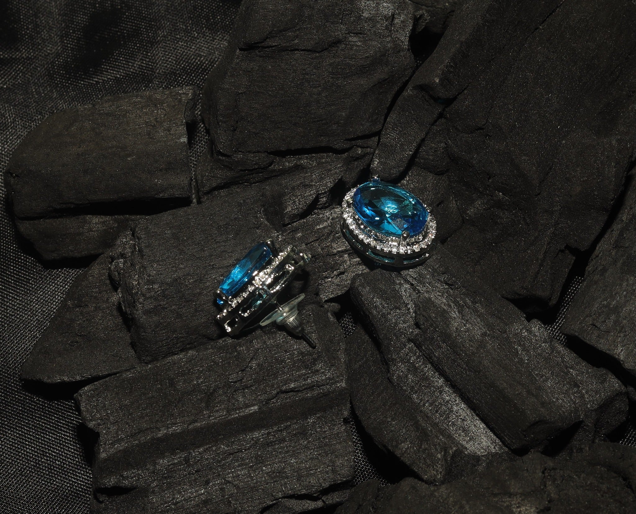 Crystal American Diamond Stud Earrings For Women