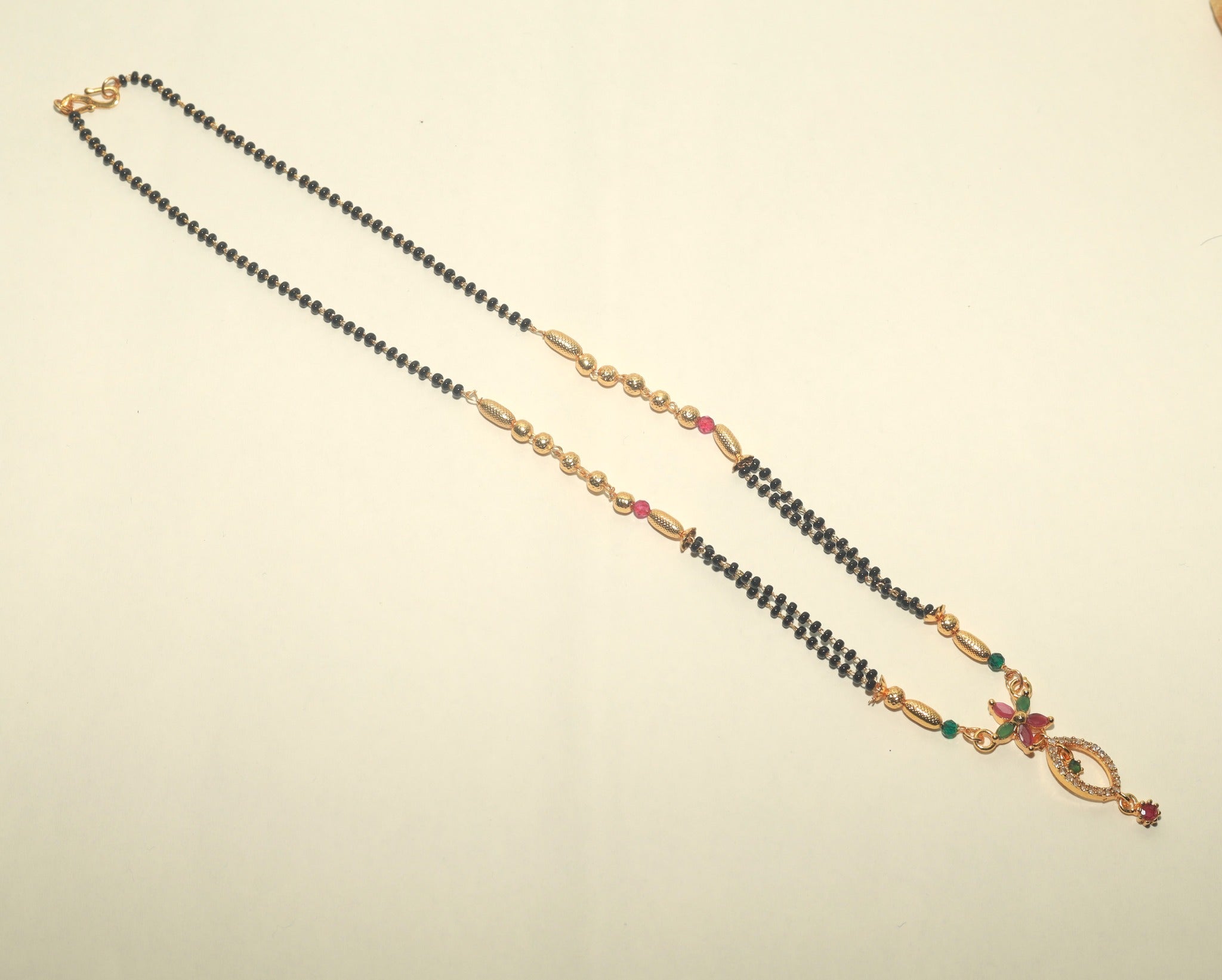 Gold Plated Stone Short Mangalsutra For Women