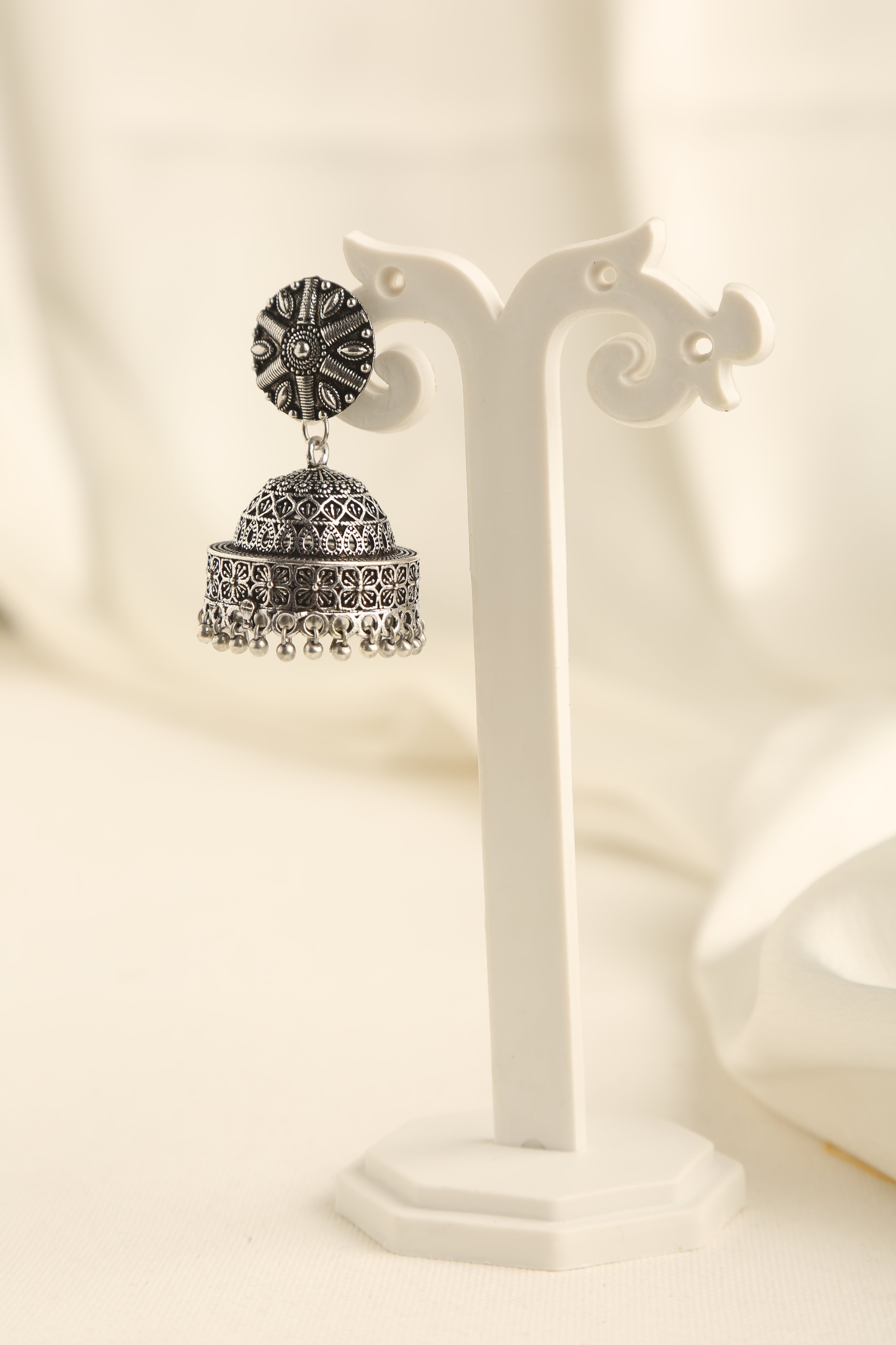 Silver Plated Oxidised Earrings for Women