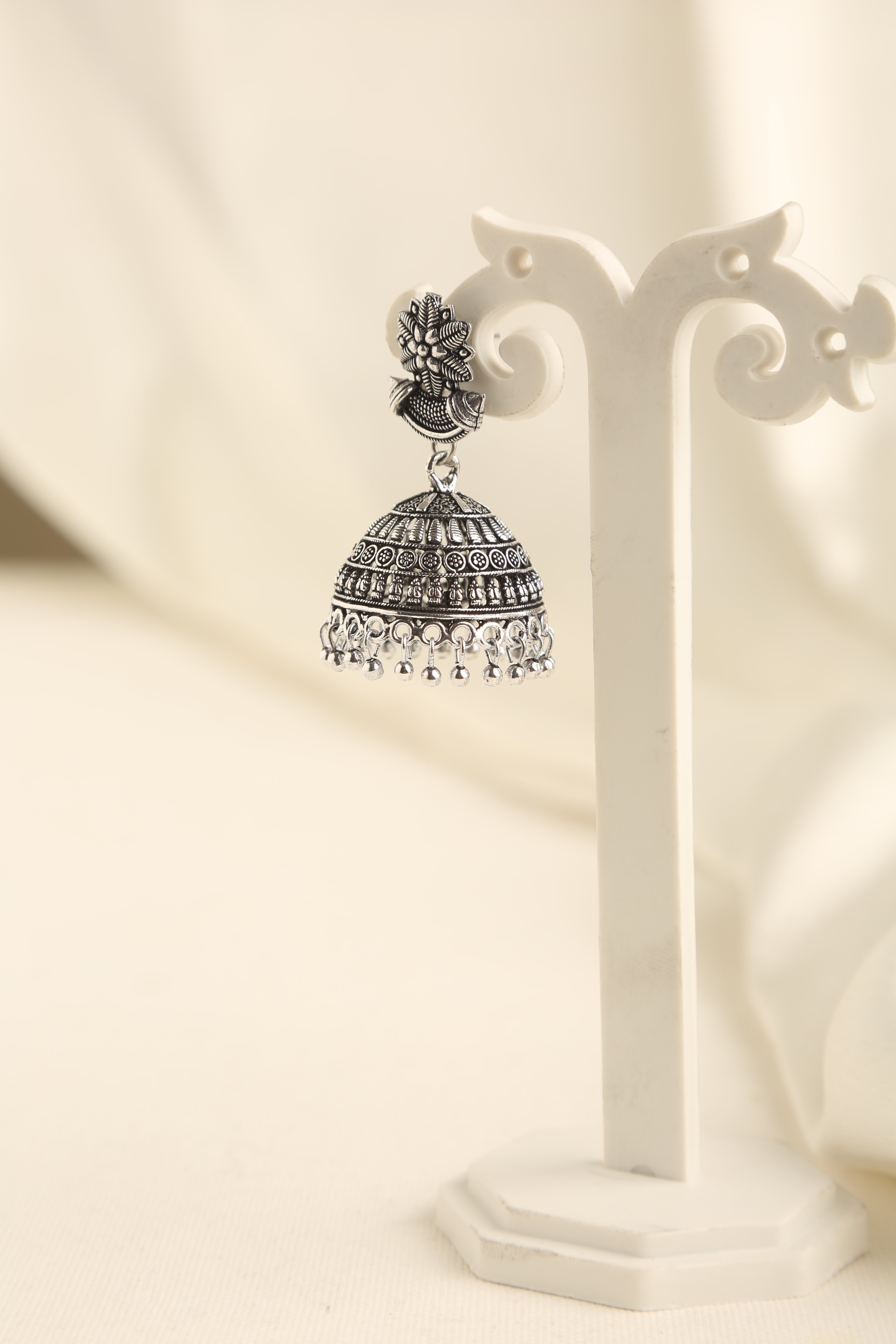 Elegant Silver Plated Oxidised Earrings for Women