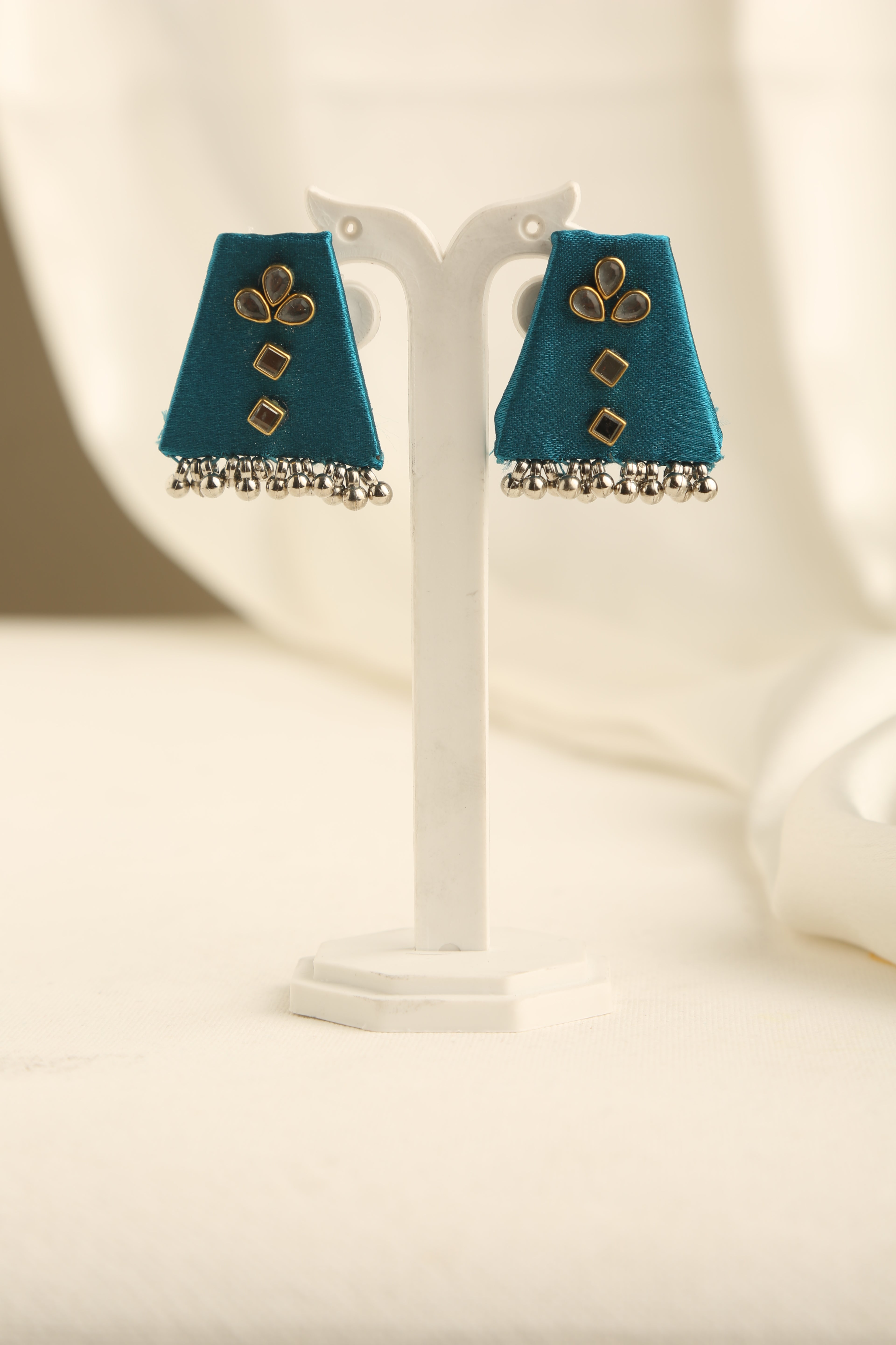 Handmade Minimal Fabric Earrings for Women