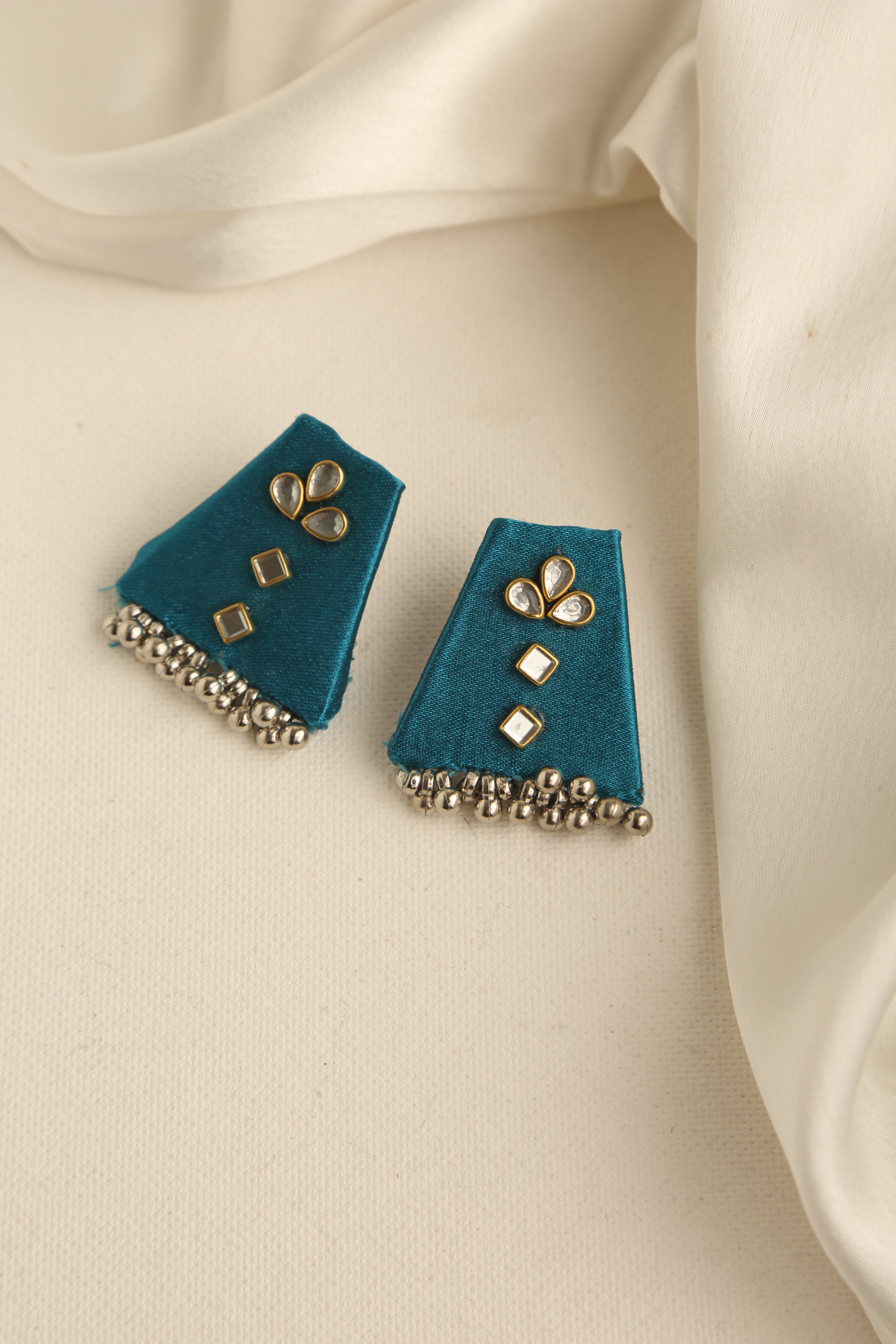 Handmade Minimal Fabric Earrings for Women