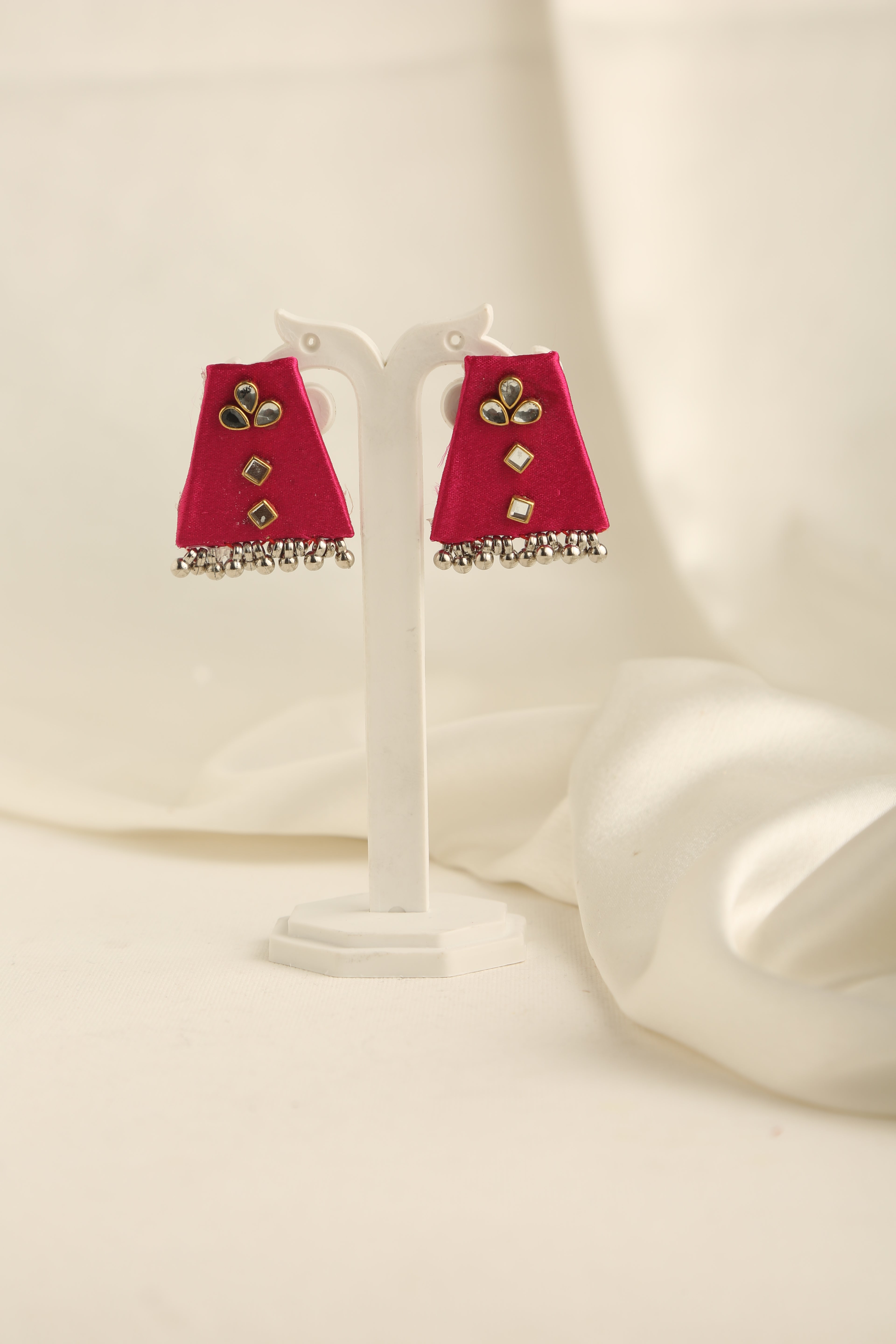 Handmade Minimal Fabric Earrings for Women