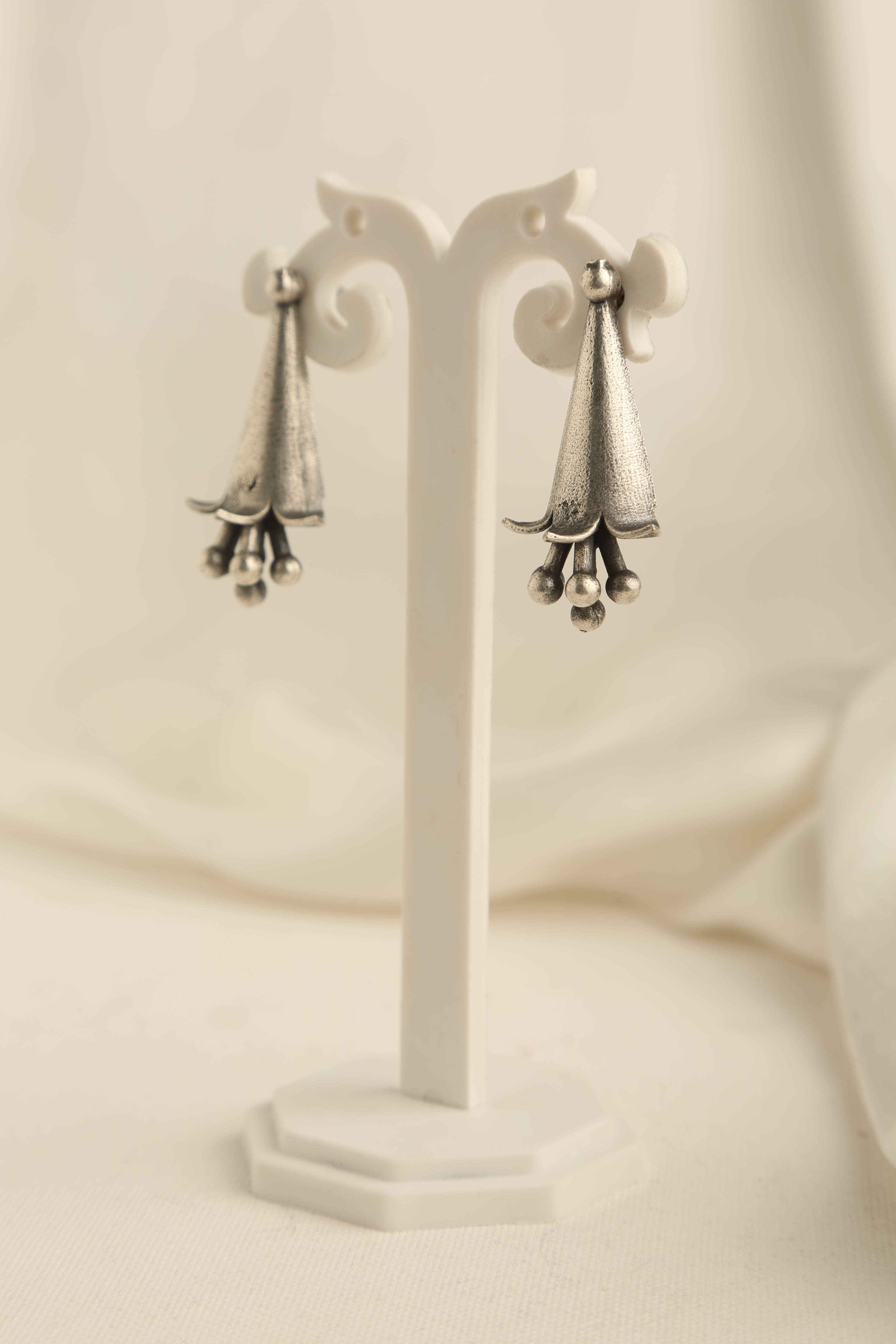 Silver Oxidised Dangler Earrings for Women