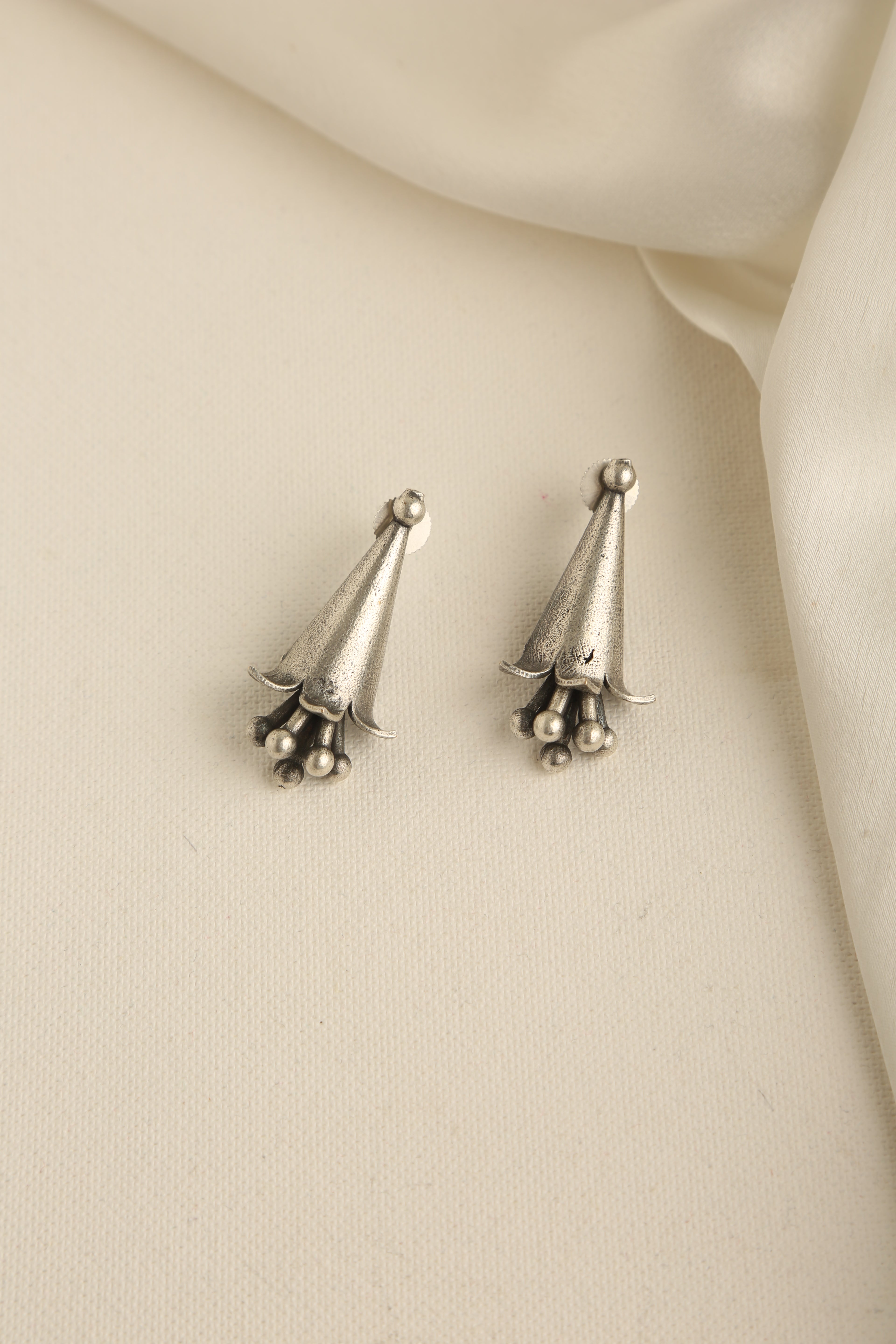 Silver Oxidised Dangler Earrings for Women