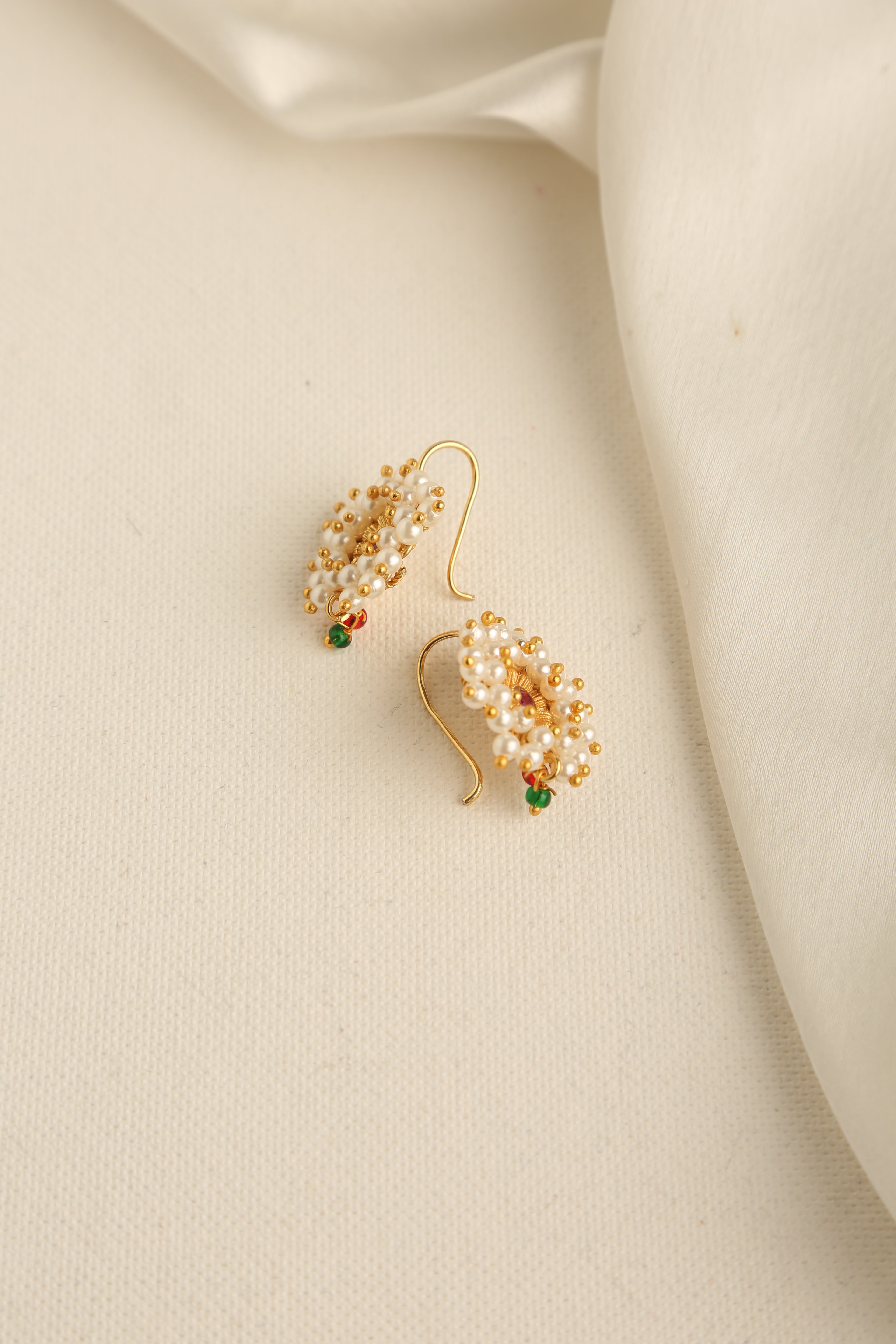 Gold Plated Stone Studded Bugadi Earrings for Women