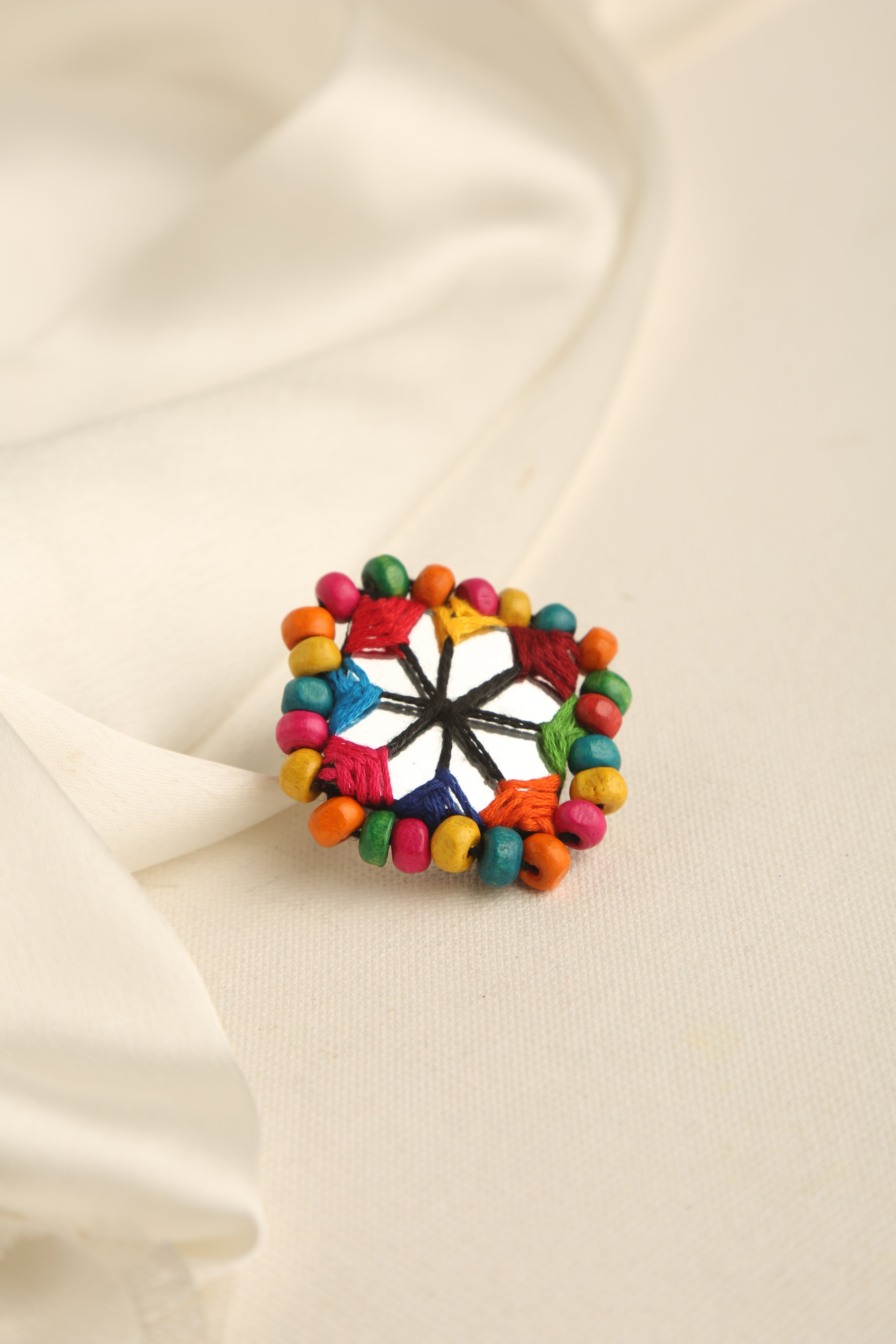 Handmade Glass Braid Design Ring for Women