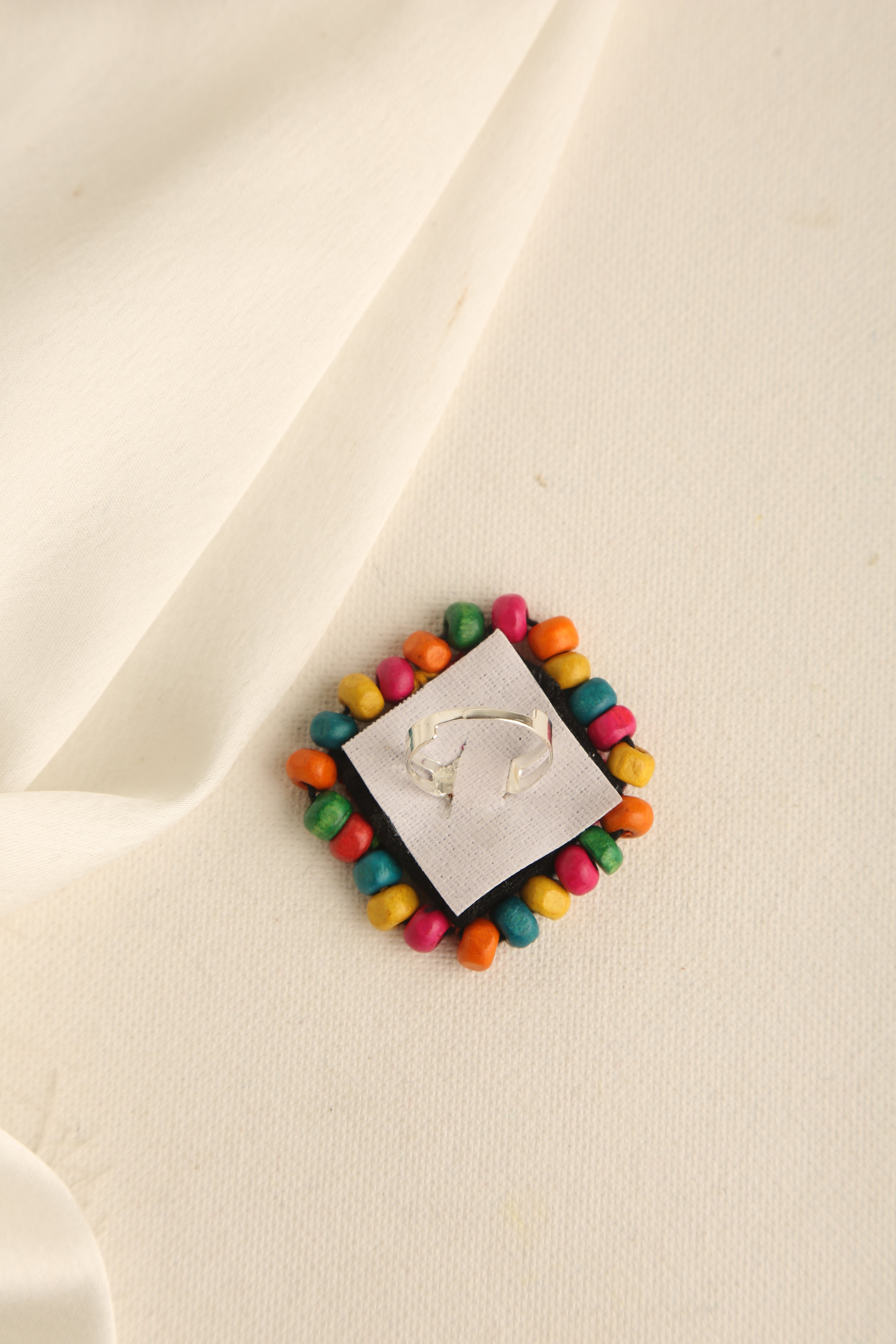 Handmade Glass Braid Design Ring for Women