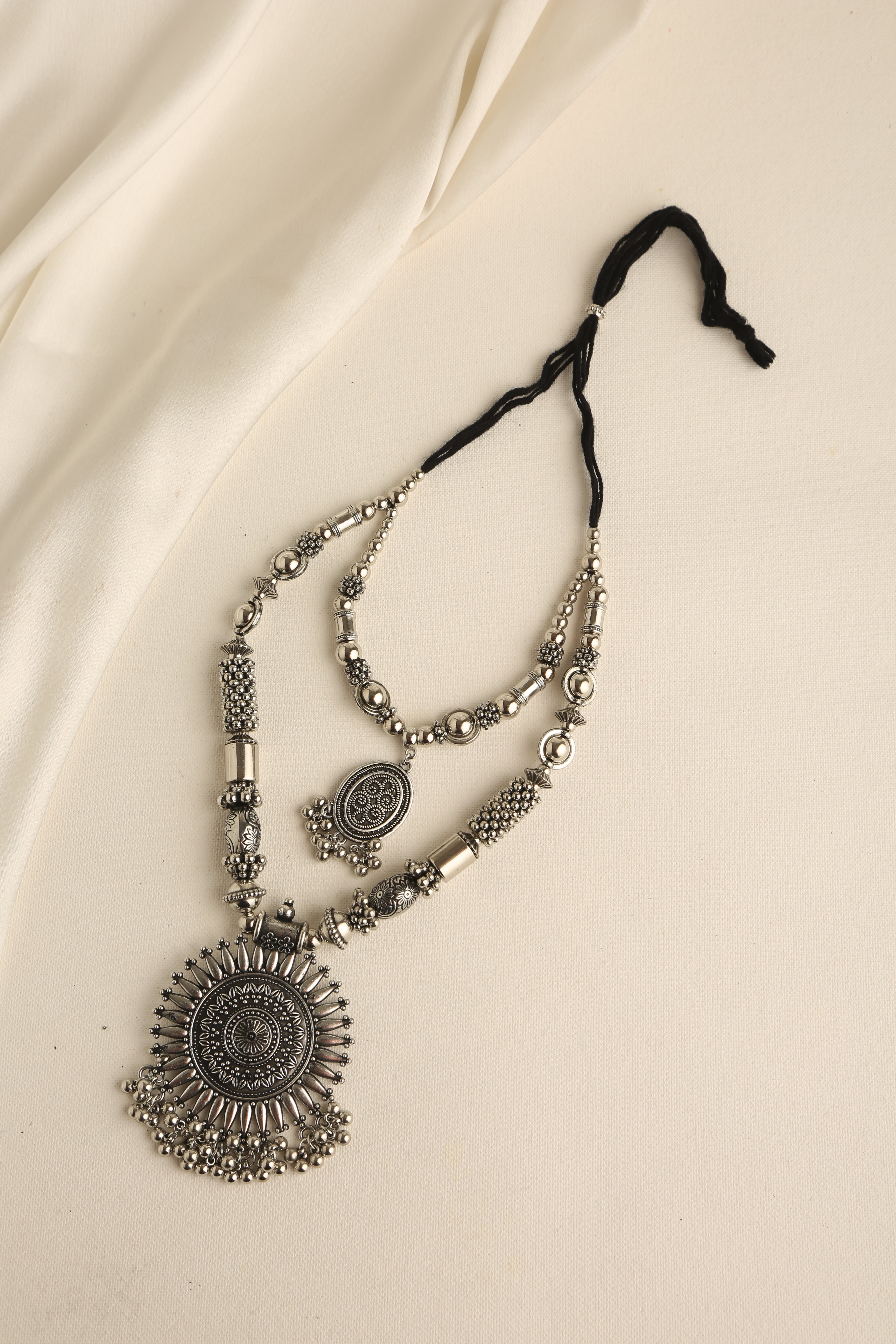 Oxidised Silver Plated Necklace Set for Women