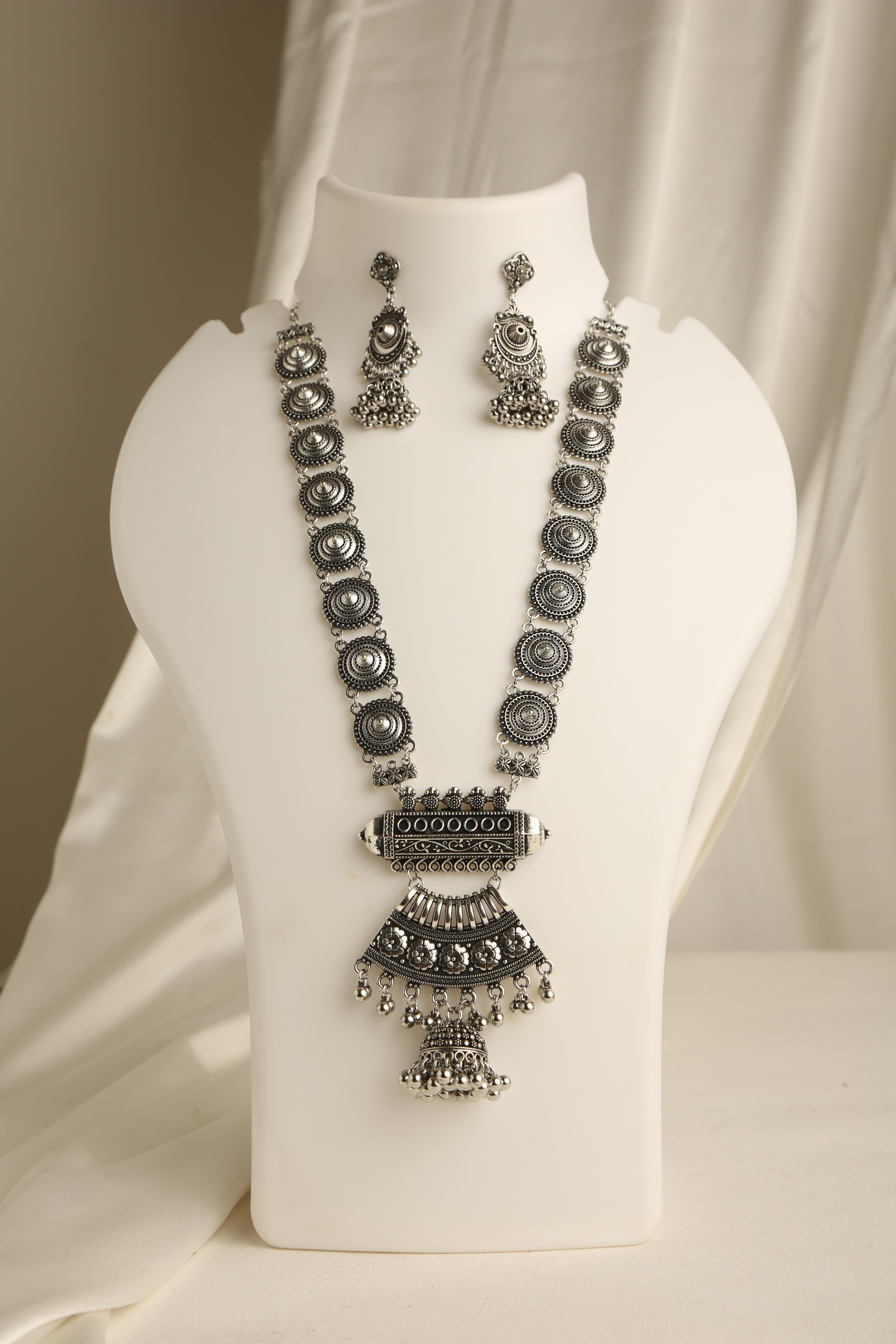 German Oxidised Silver Necklace Set for Women