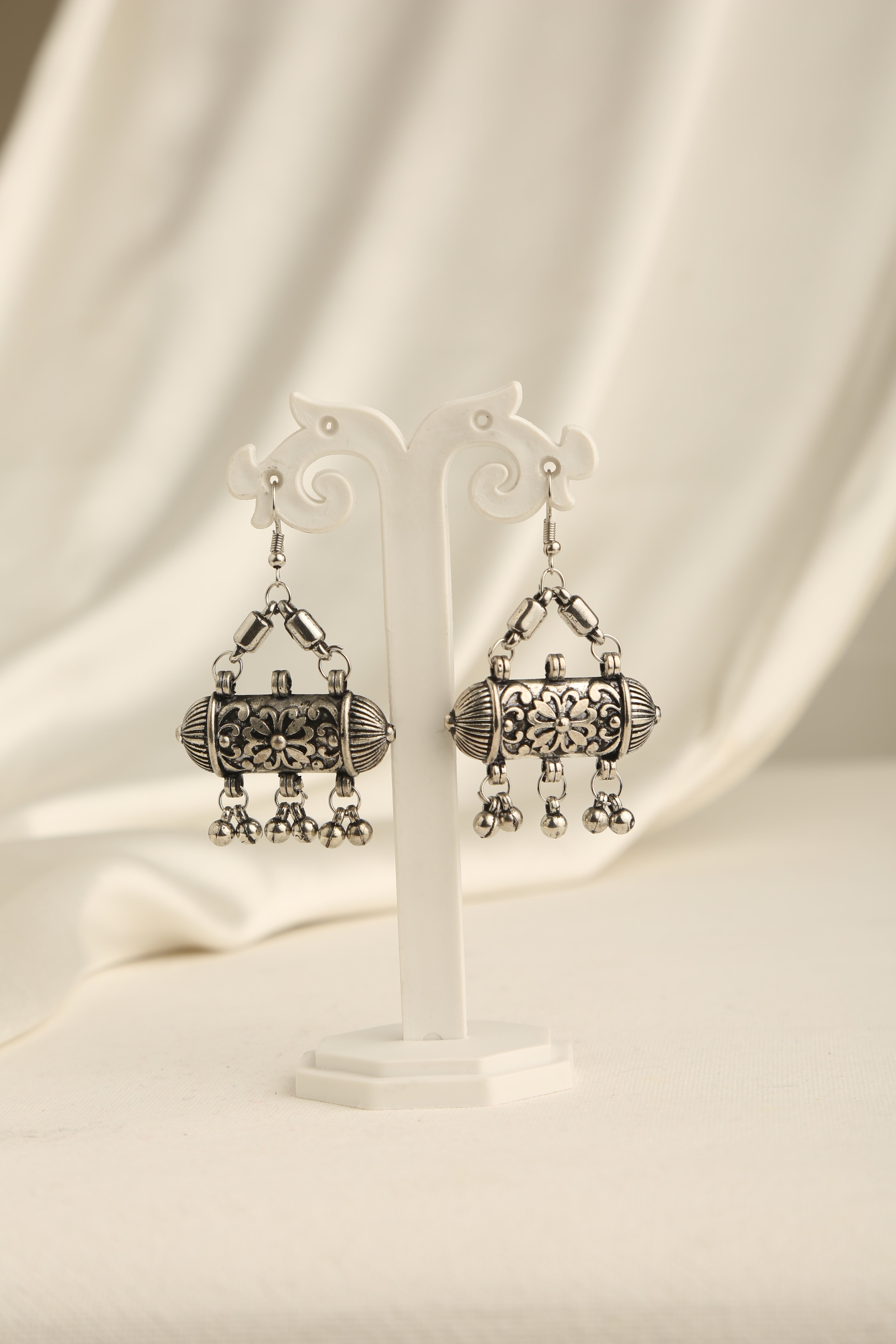 Silver Plated Long Necklace Set for Women