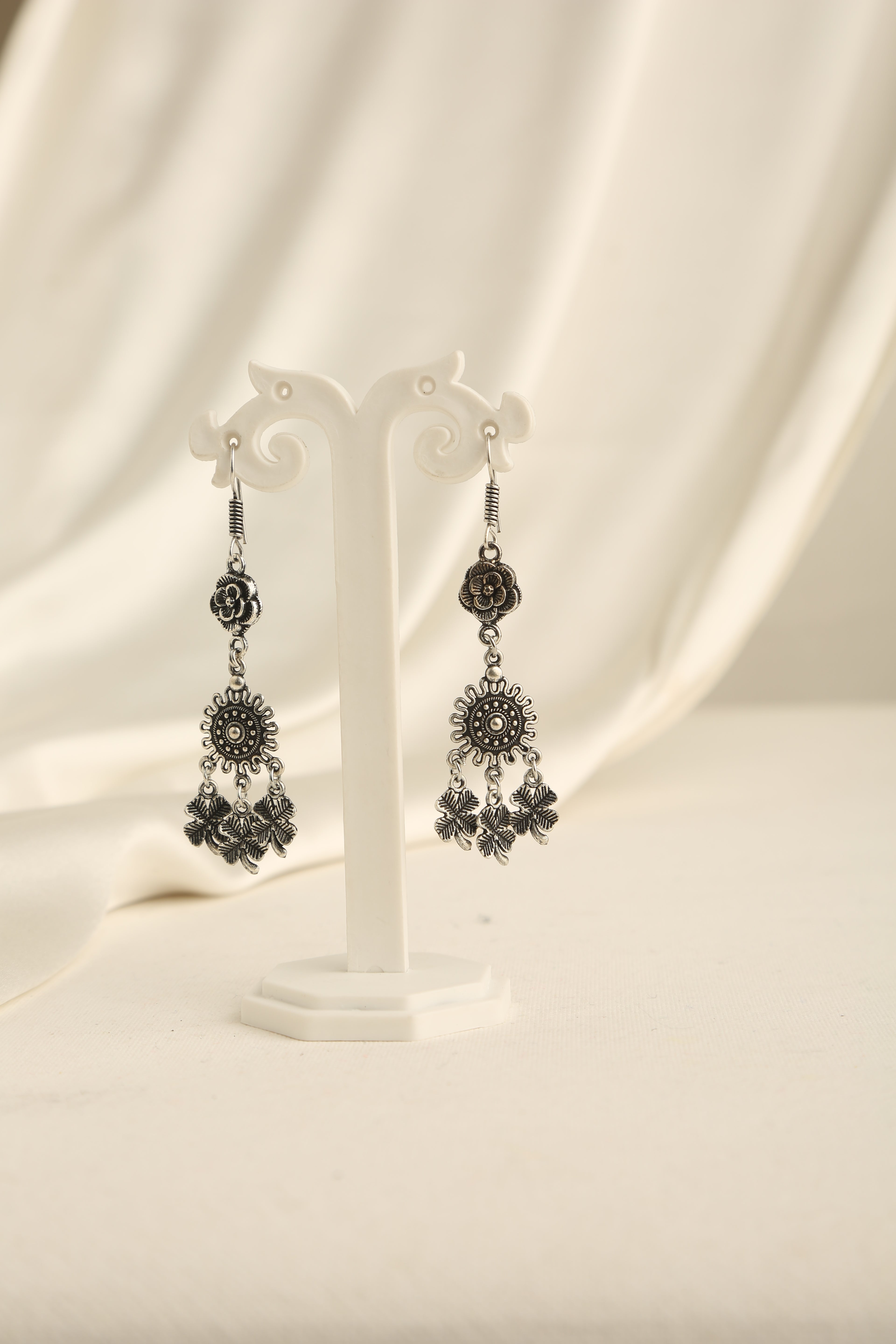 Beautifully Oxidised Silver Plating Necklace Set for Women