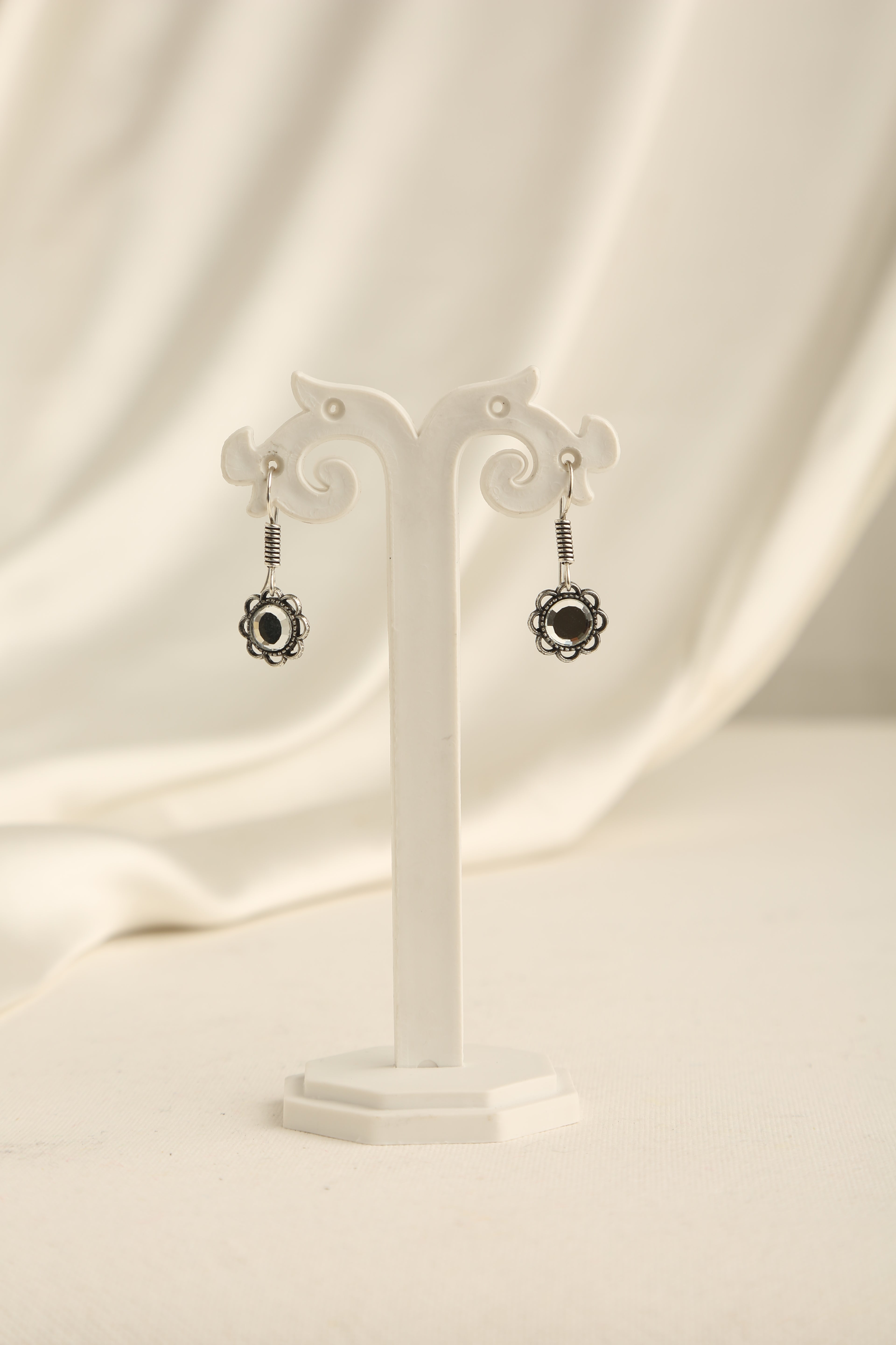 Oxidised Silver Plating Small Necklace Set for Women