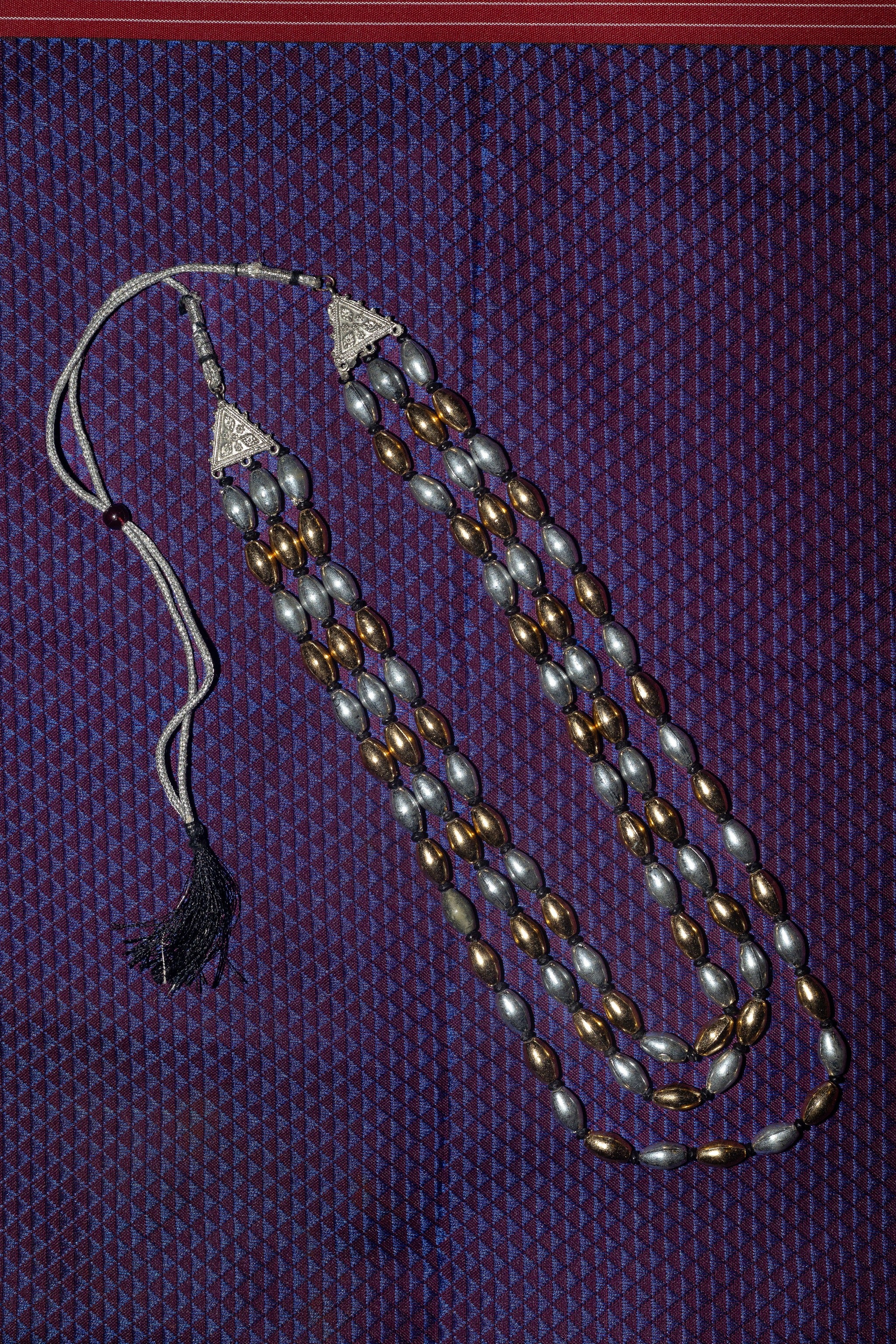 Ethnic Bollywood Beaded Triple Thread Necklace