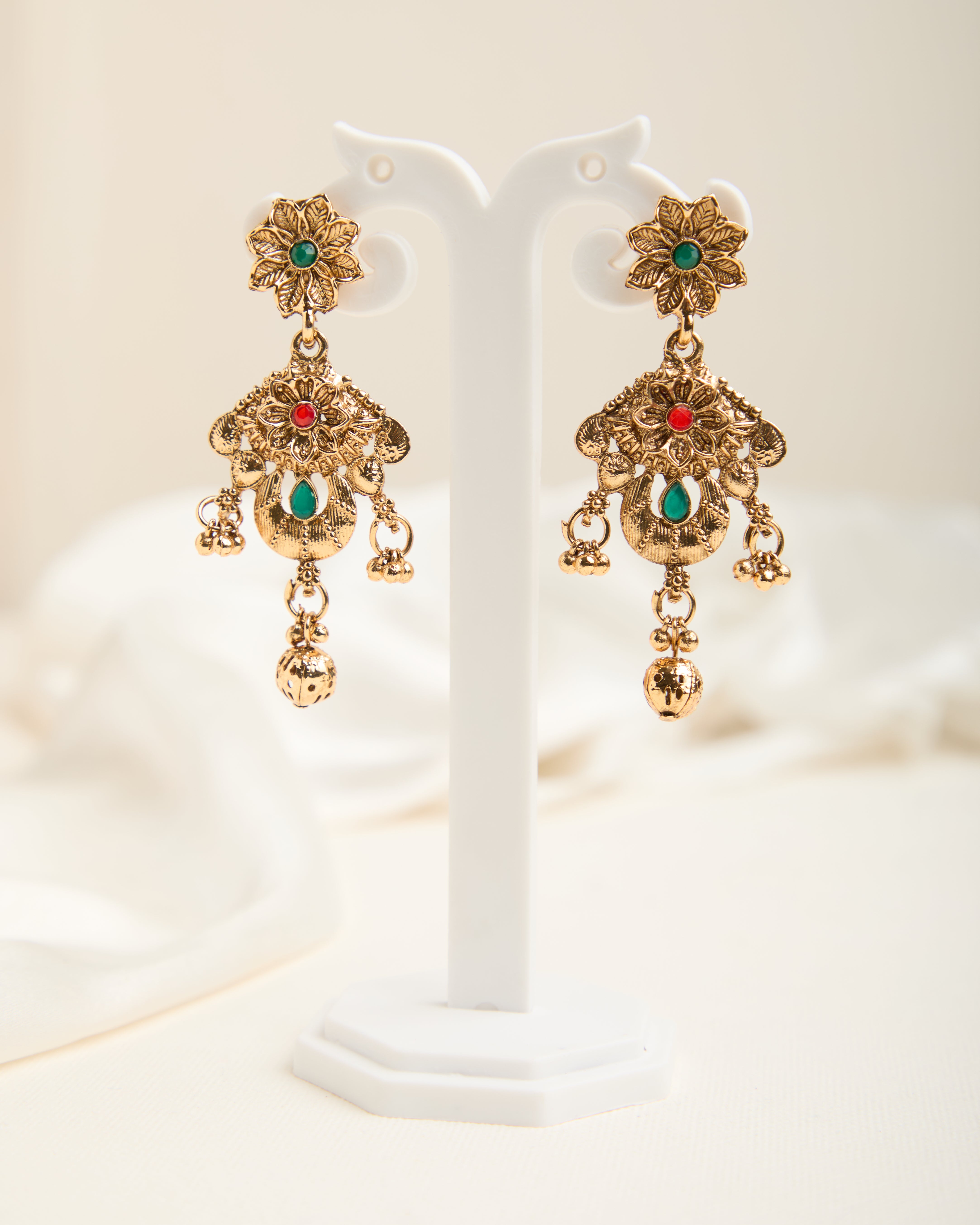 Gold Plated Stone Studded Necklace set for Women