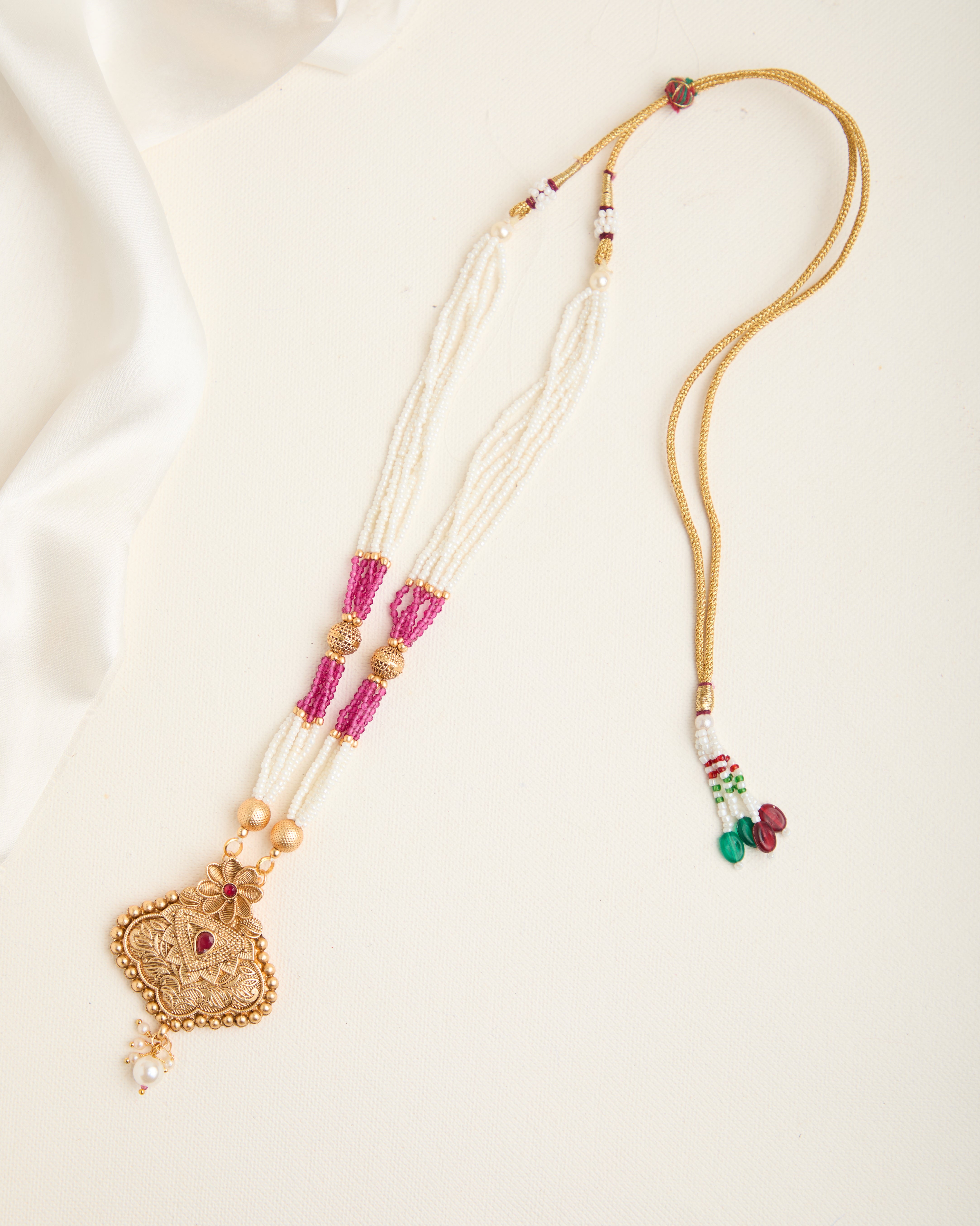 Gold Plated Stone Studded Necklace Set for Women