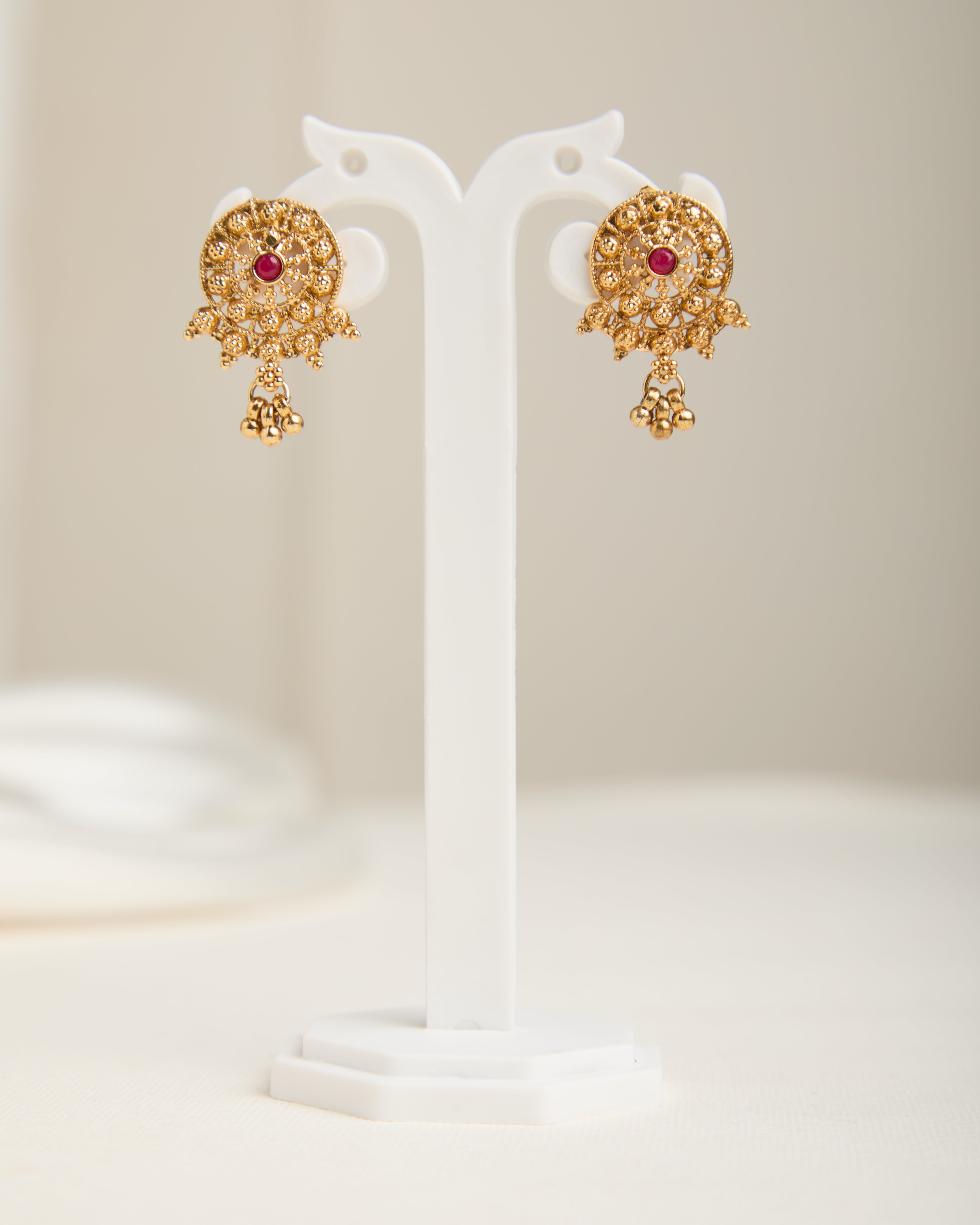 Gold Plated Double Chain Disco Beads Mangalsutra Set