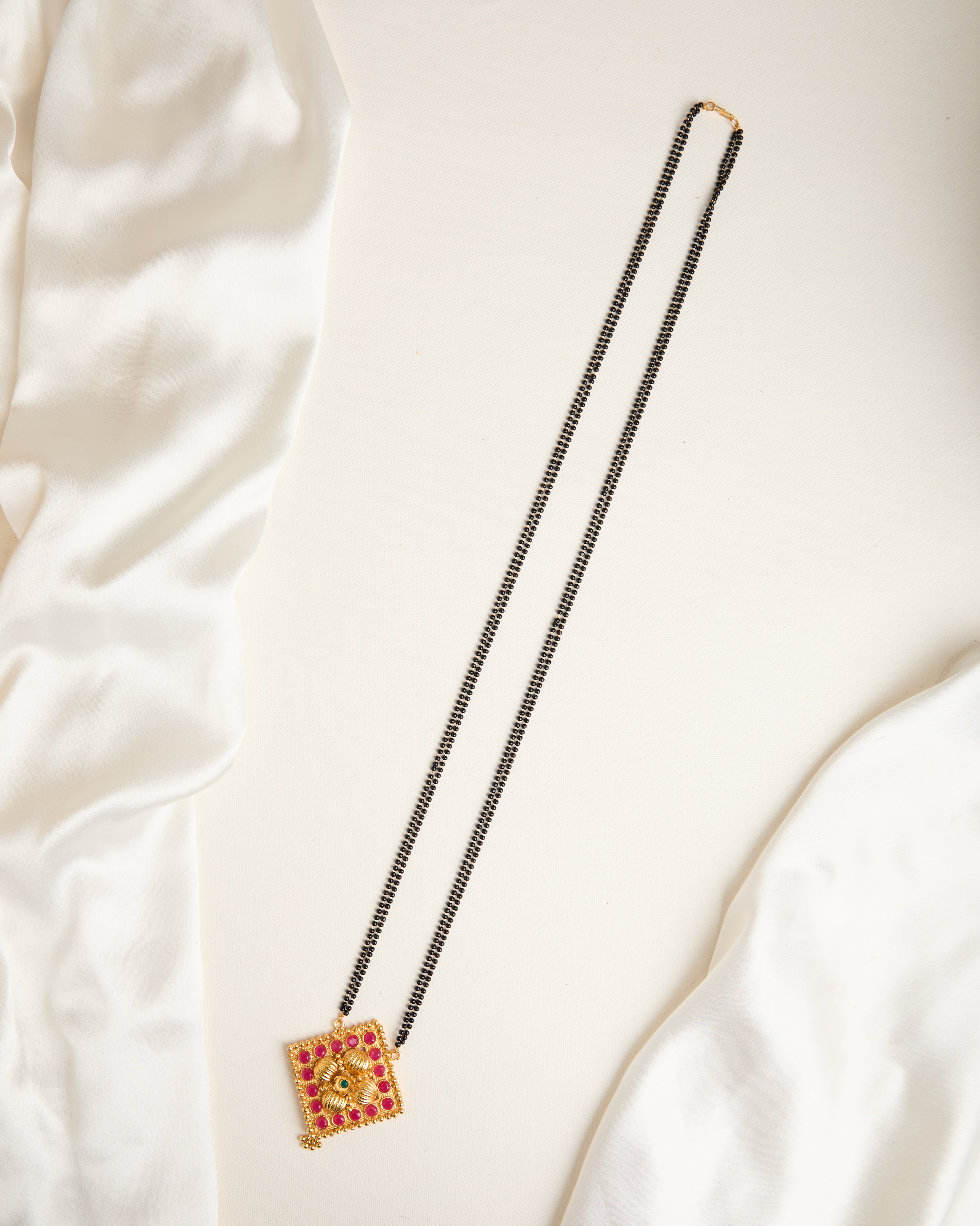 Traditional Gold Plated Stone Studded Mangalsutra Set for Women