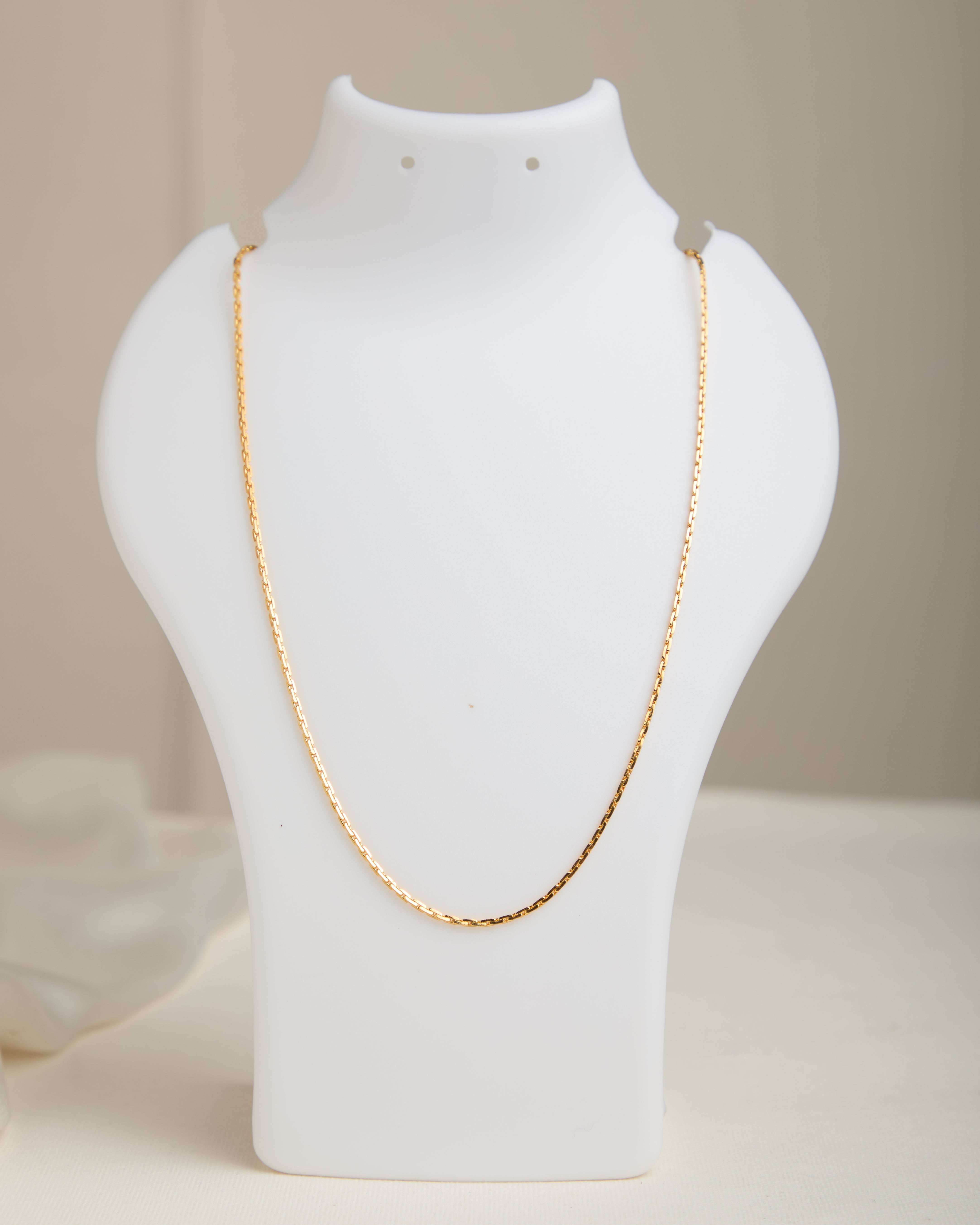 Simple Long Gold Plated Chain