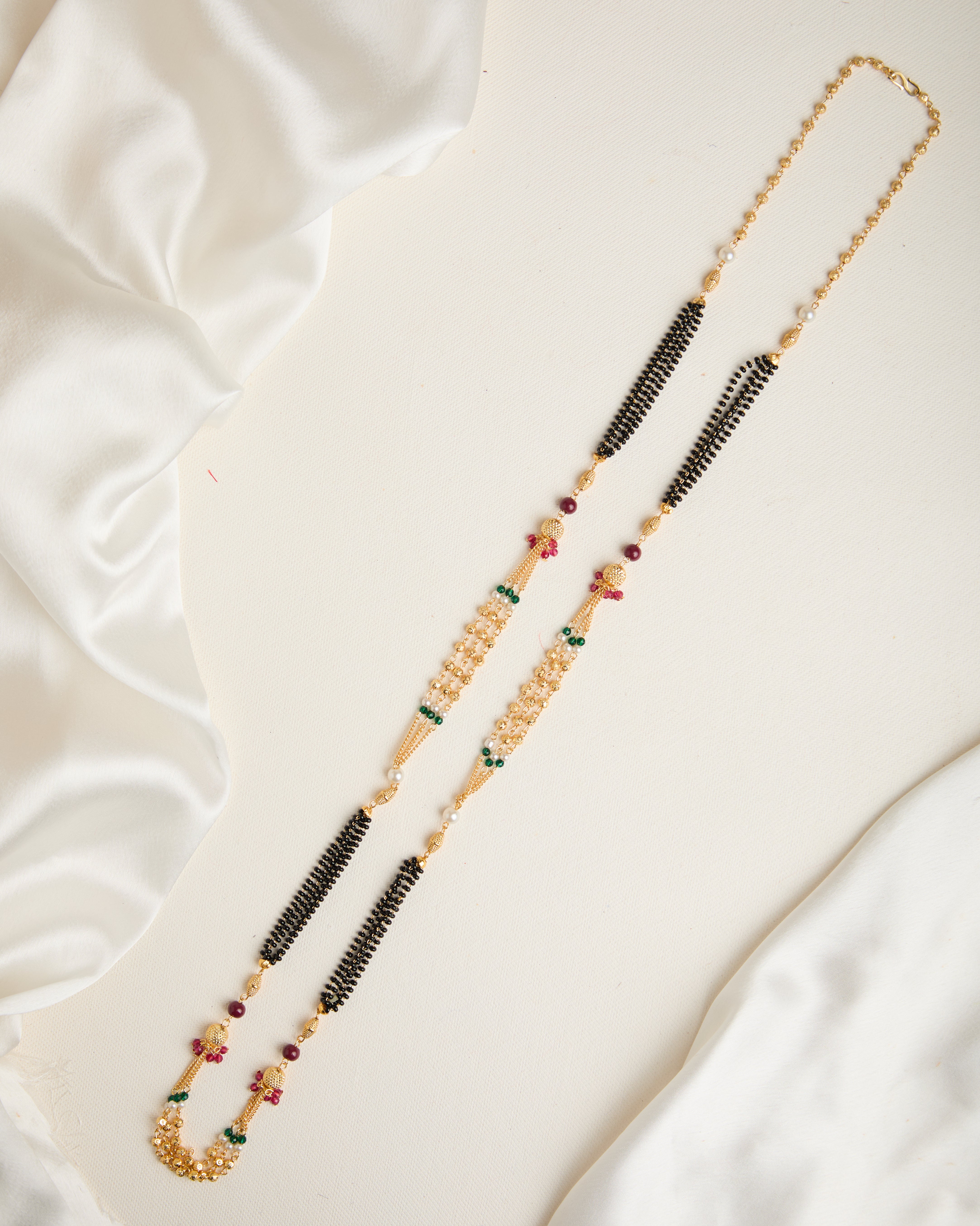 Gold Plated Stone Studded Long Mangalsutra