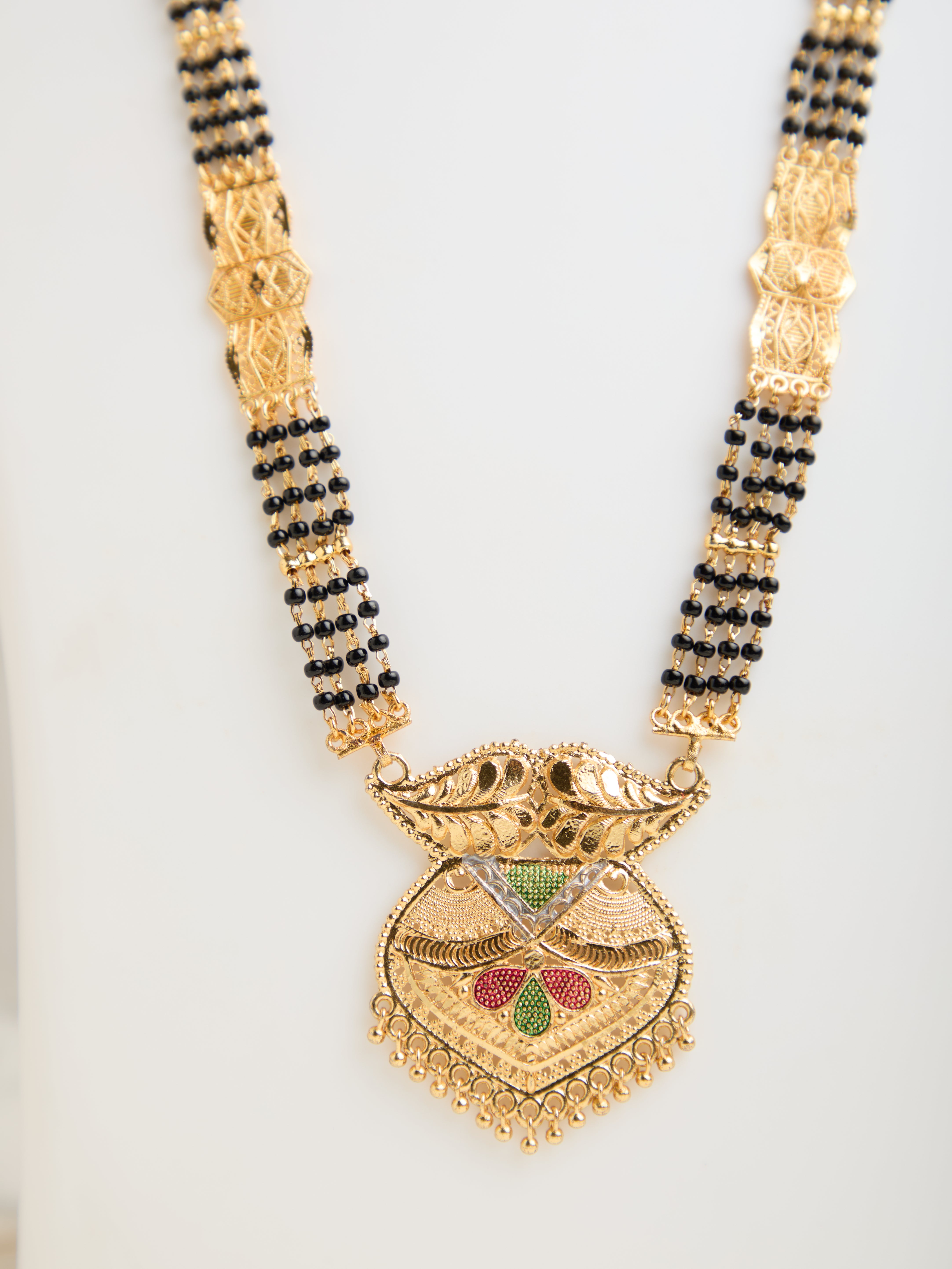 Traditional Multicolor Stone Studded Long Mangalsutra