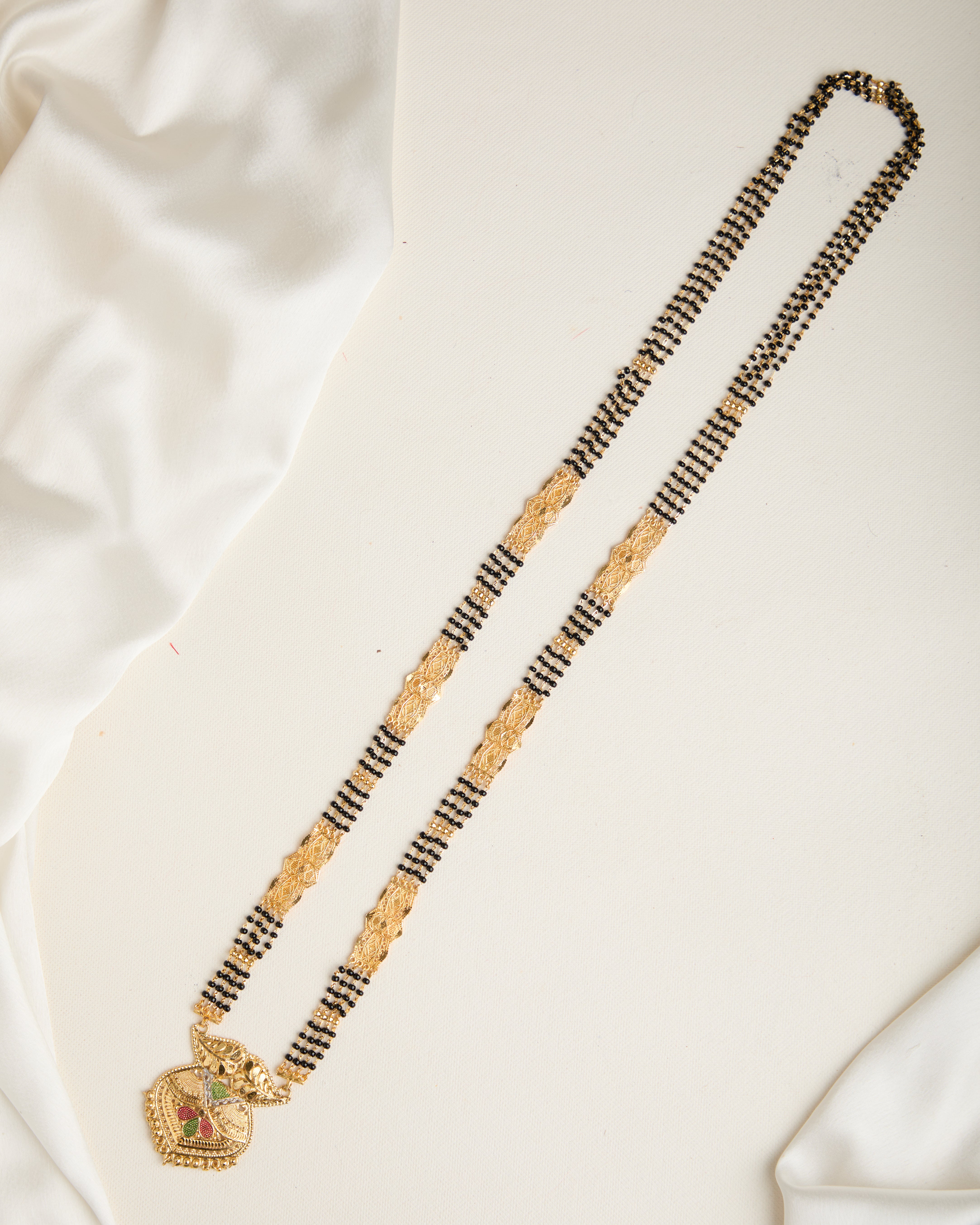 Traditional Multicolor Stone Studded Long Mangalsutra