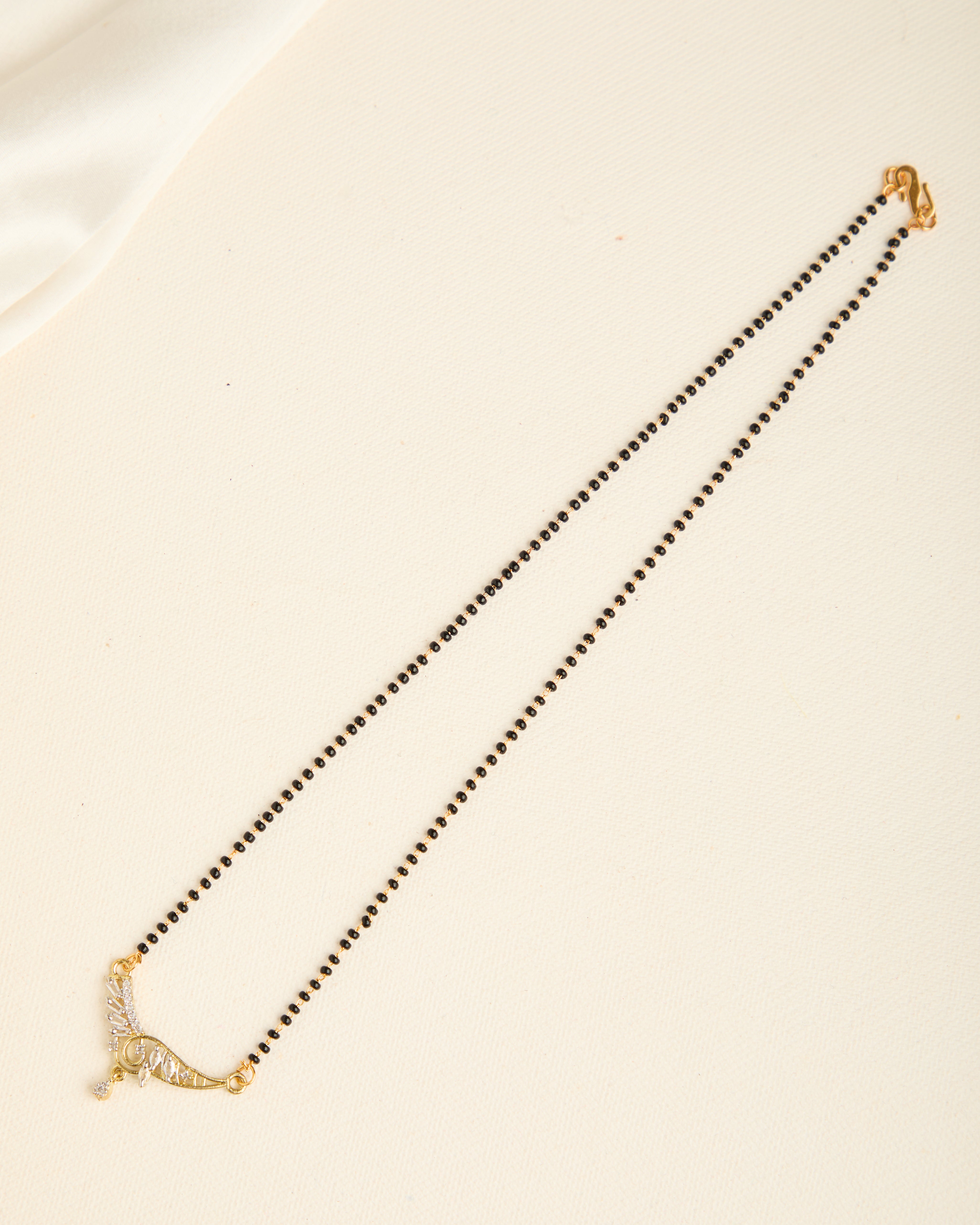 Gold Plated American Diamond Studded Mangalsutra for Women