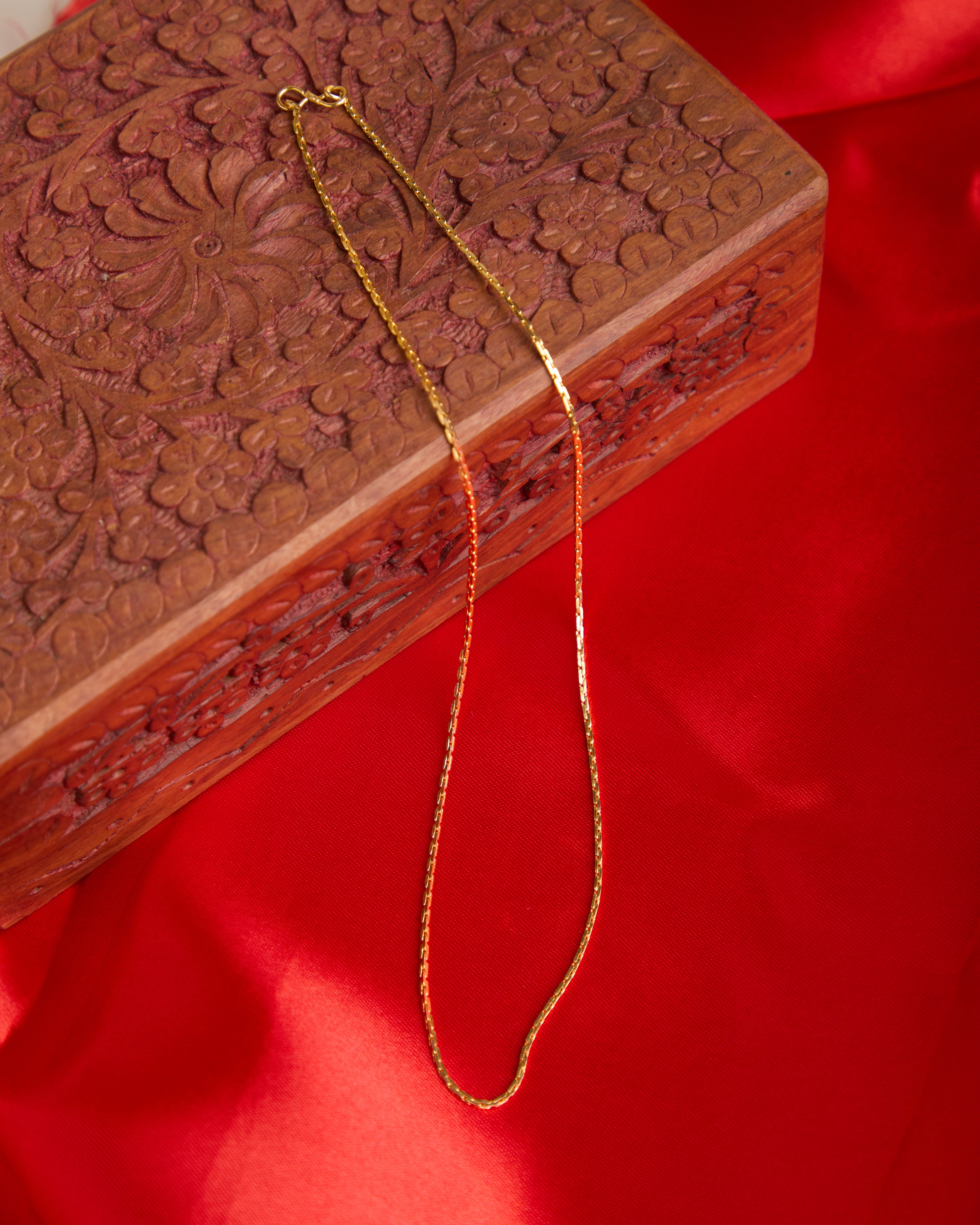 Simple Long Gold Plated Chain