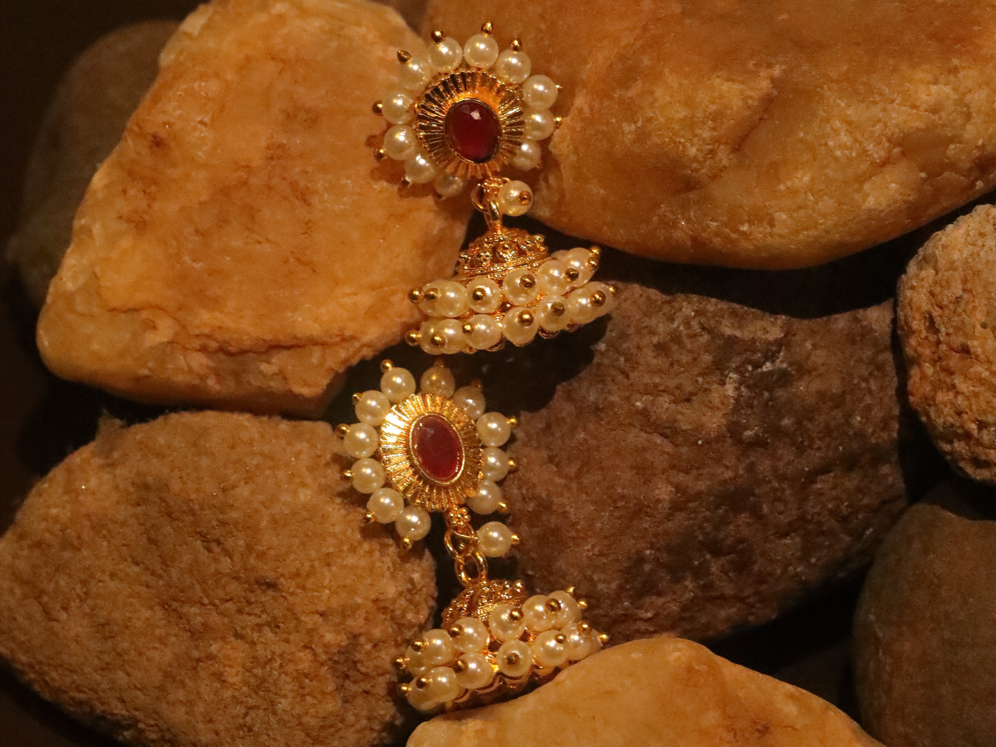 Traditional Moti Jhumkas Earrings