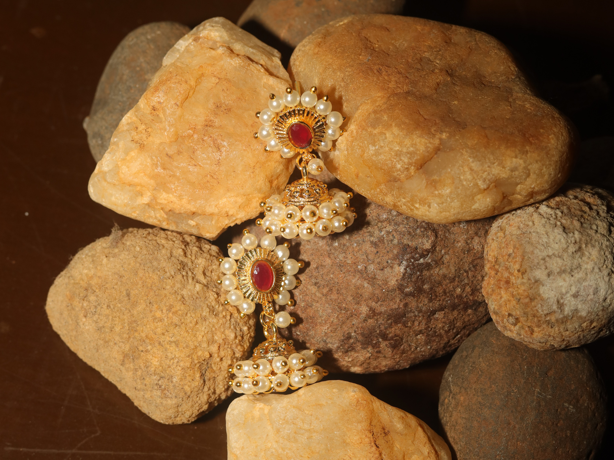 Traditional Moti Jhumkas Earrings