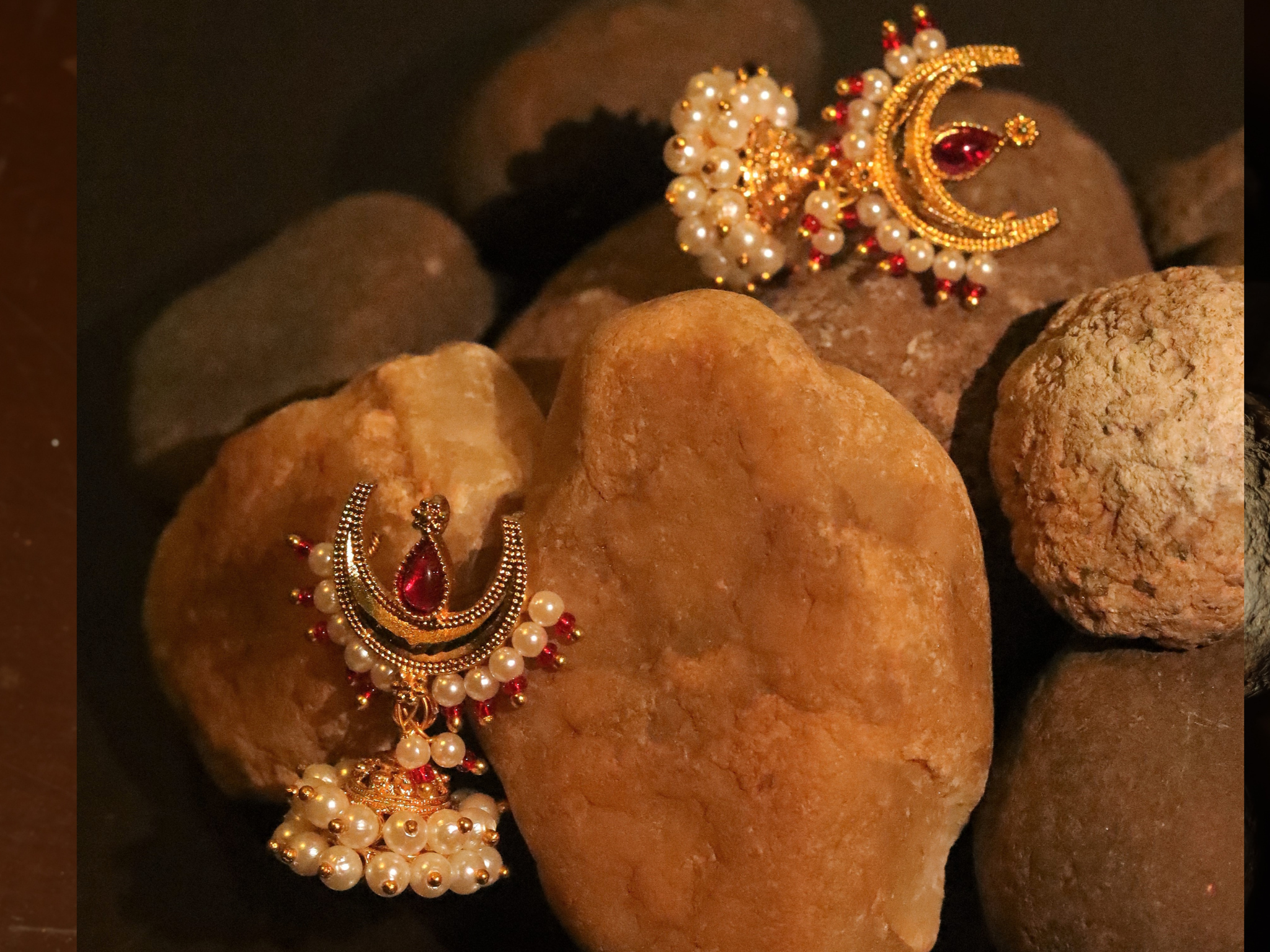 Traditional Chandrakor Moti Jhumkas Earrings