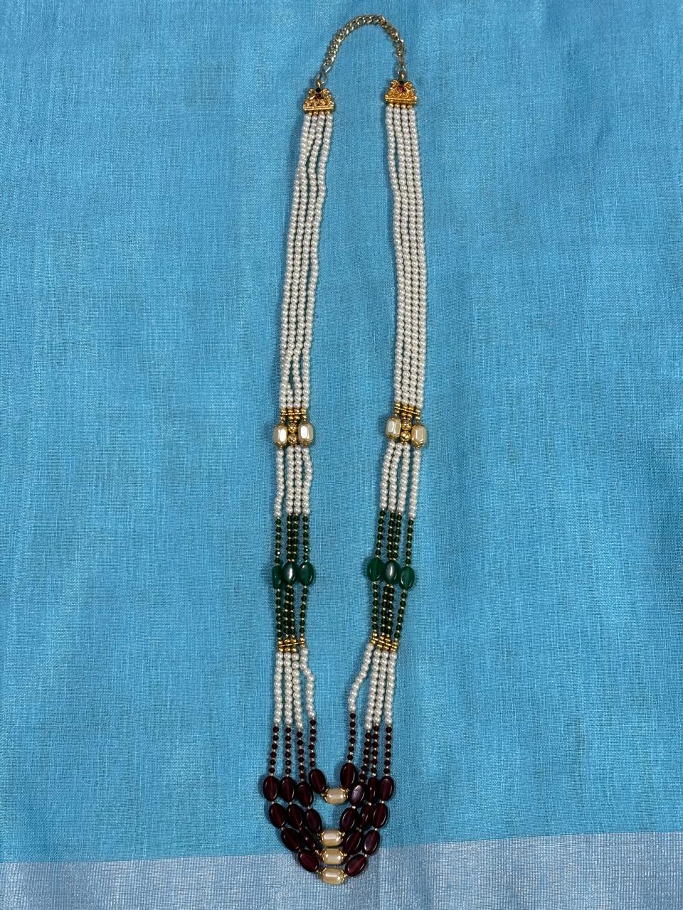 Multicolour Four Layer Moti Mala