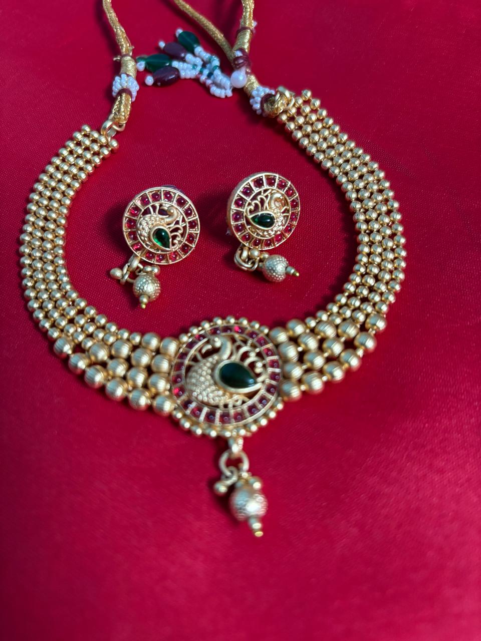 Antique Peacock Choker Set