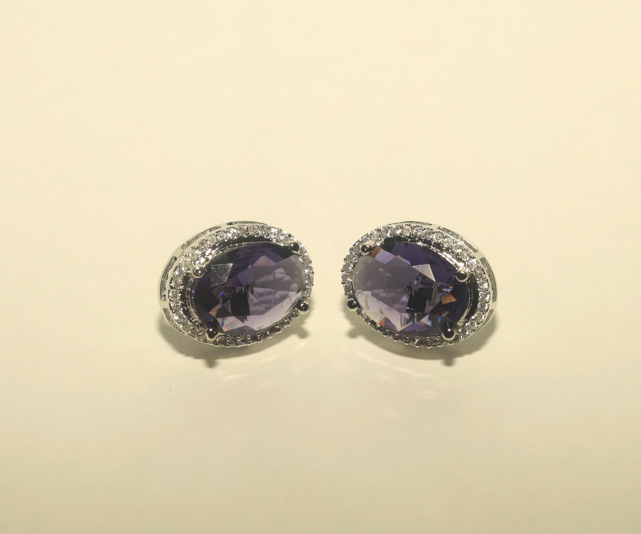 Crystal American Diamond Stud Earrings For Women