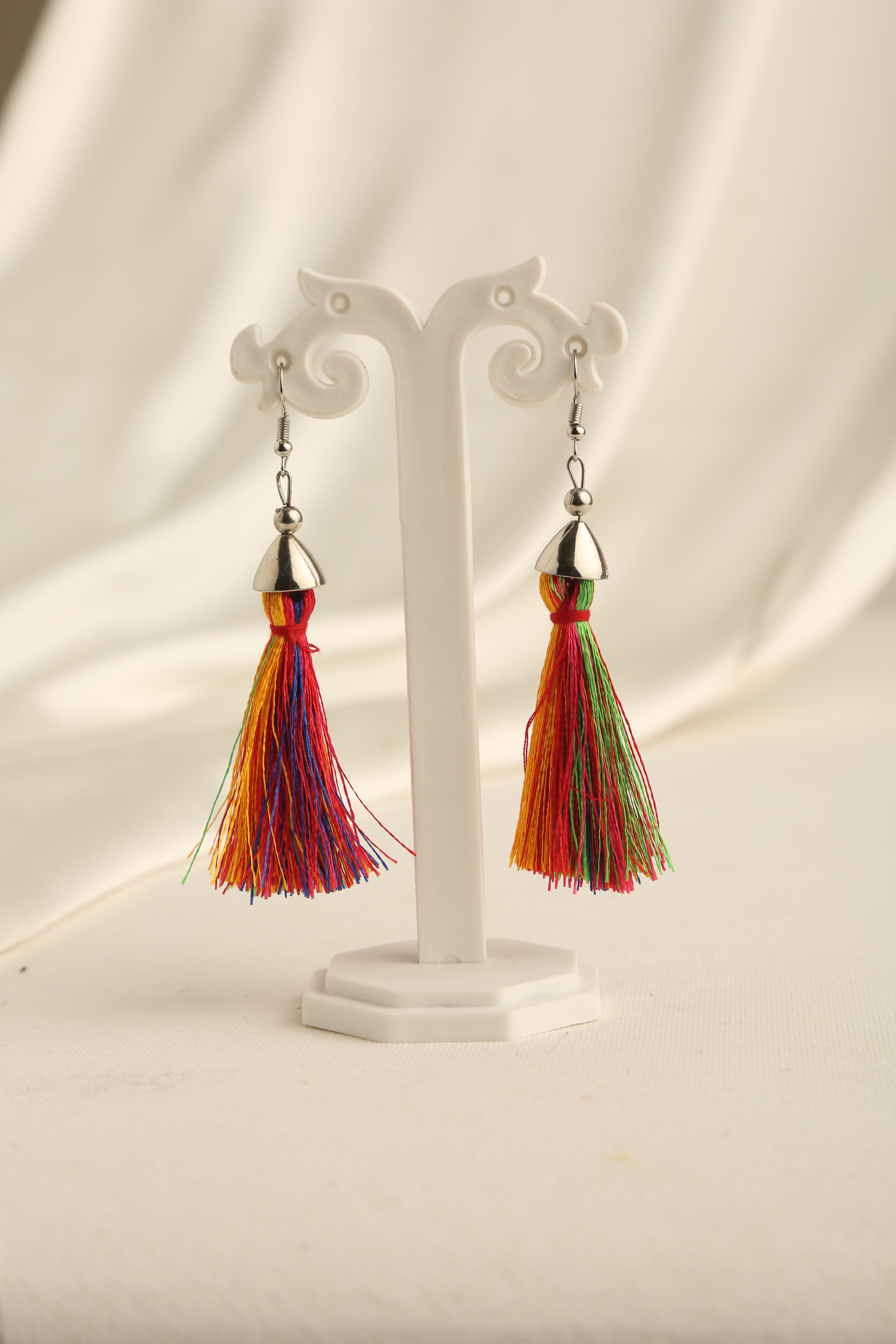 Handmade Multi Colour Woolen Threads Jewellery Set