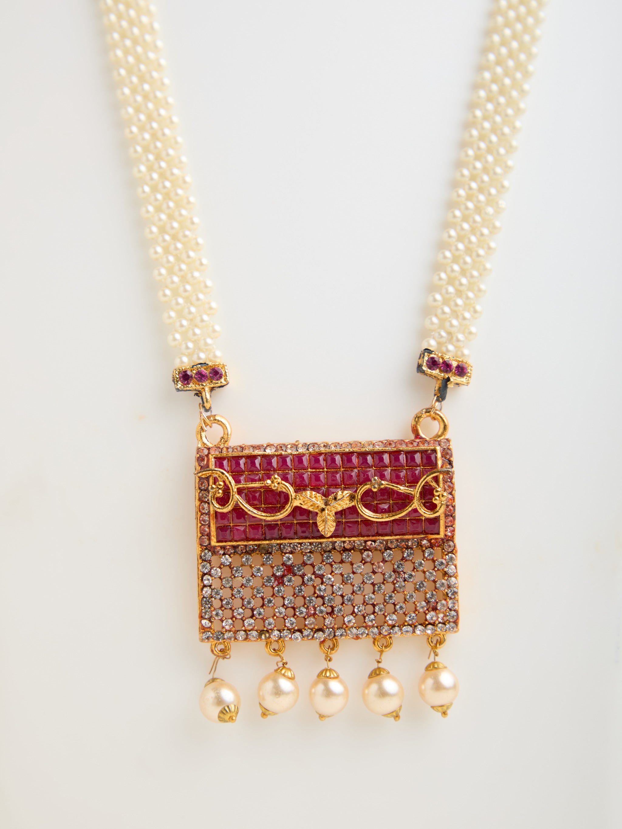 Gold Plated Stone Studded Long Tanmani